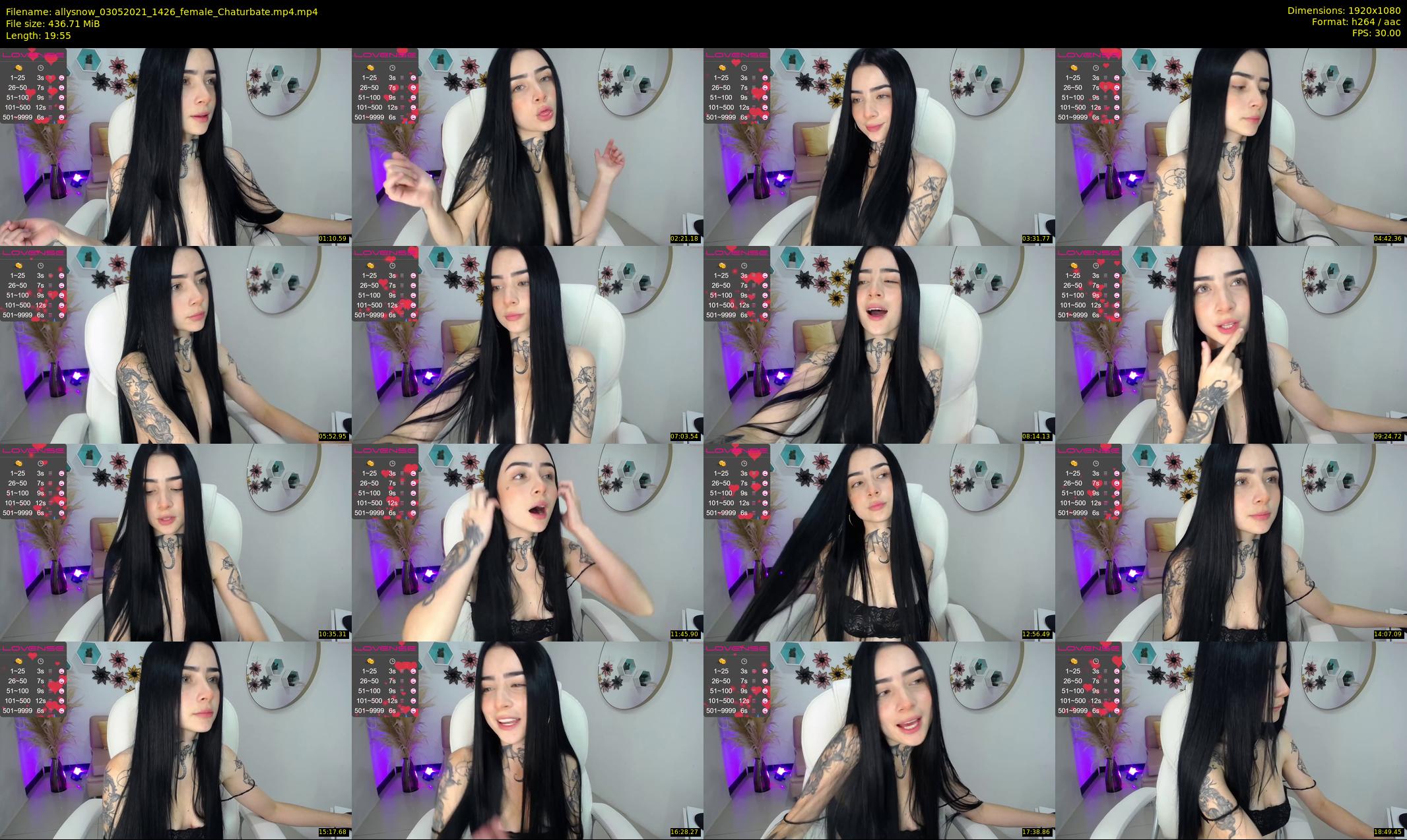 allysnow — 20 minute Chaturbate female cam show recording, 1080p, May 3, 2021