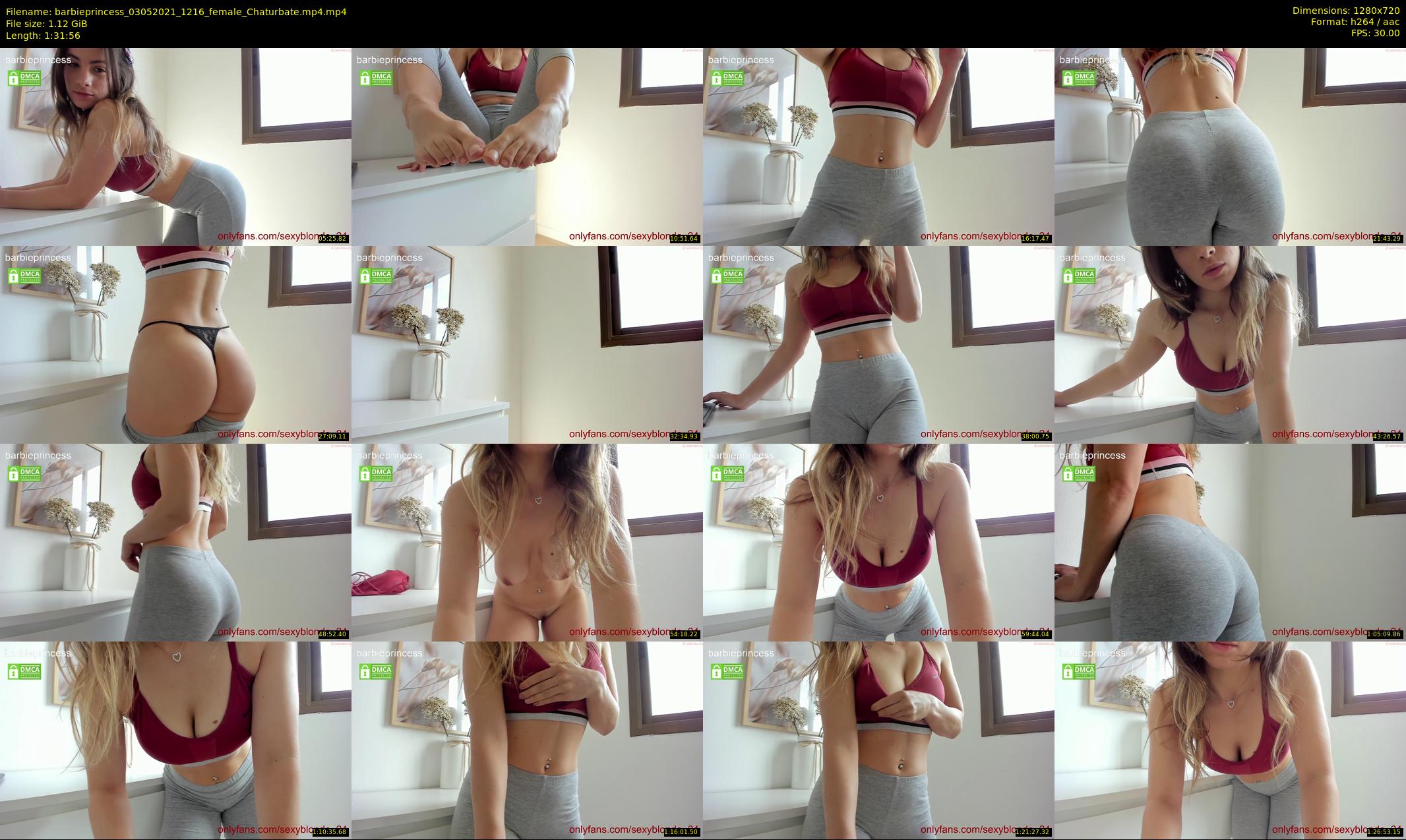 barbieprincess — 92 minute Chaturbate female cam show recording, 720p, May 3, 2021