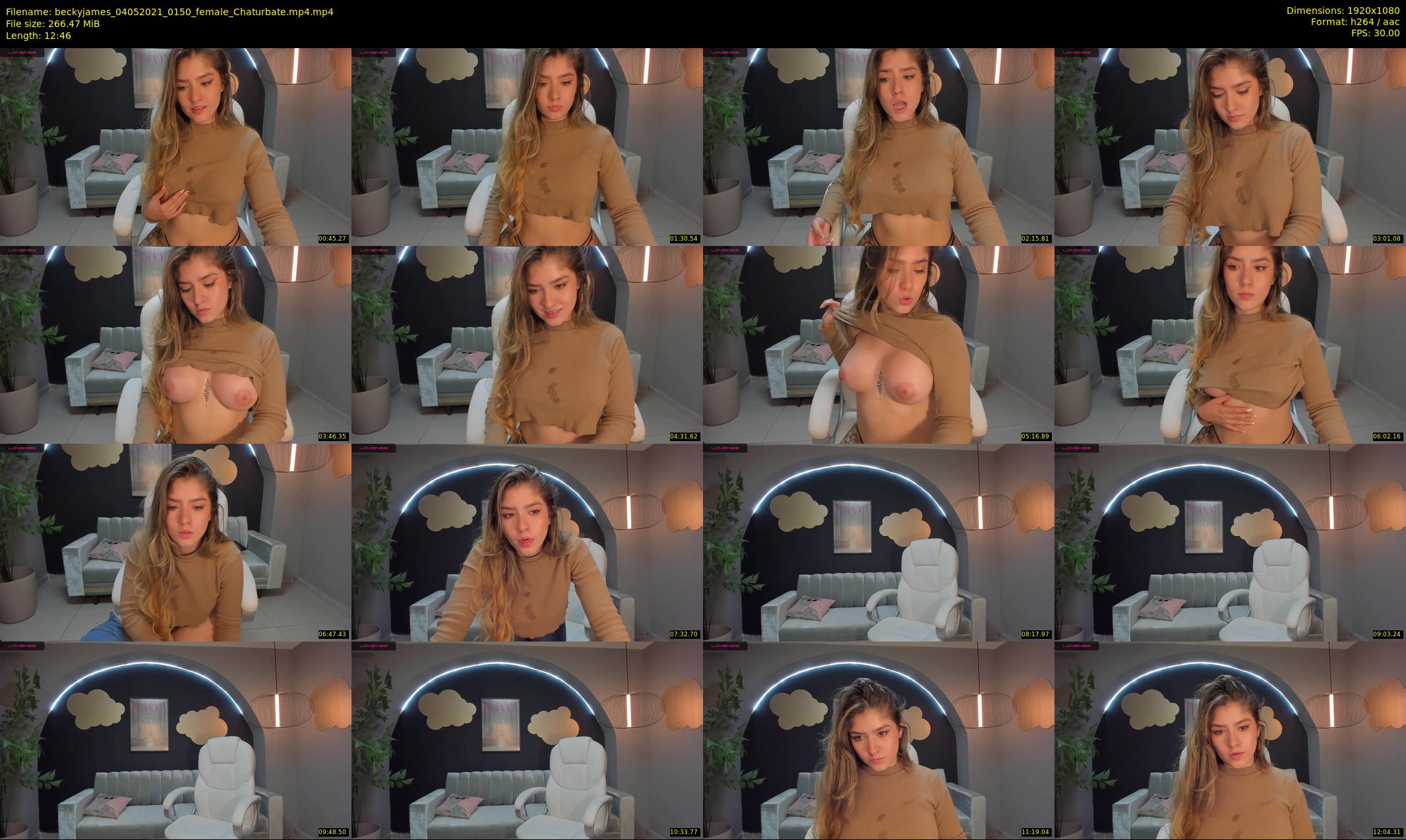 beckyjames — 13 minute Chaturbate female cam show recording, 1080p, May 4, 2021