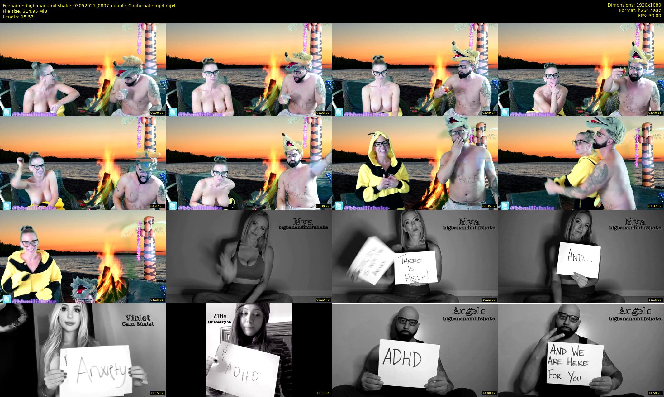 bigbananamilfshake — 16 minute Chaturbate couple cam show recording, 1080p, May 3, 2021