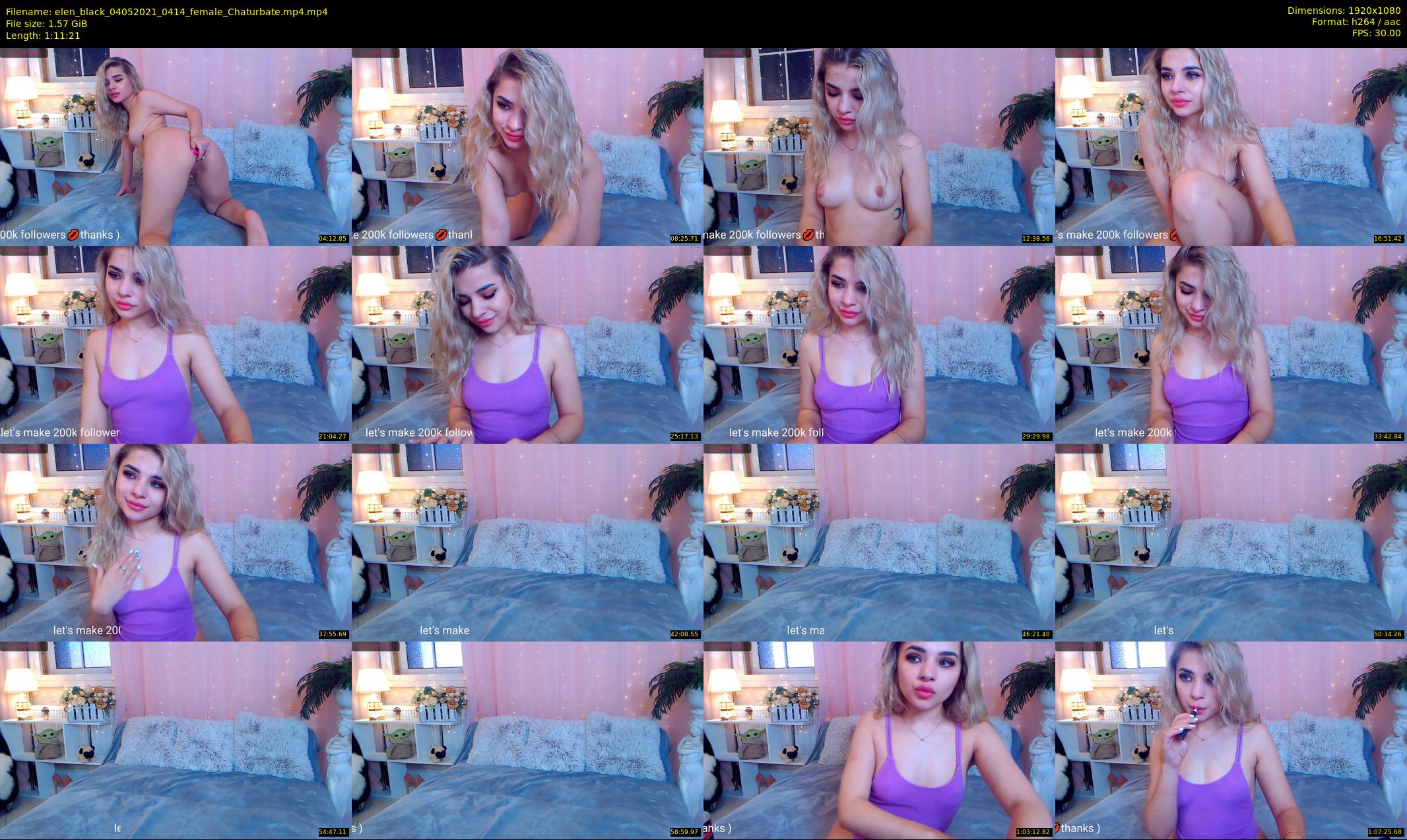 elen_black — 72 minute Chaturbate female cam show recording, 1080p, May 4, 2021
