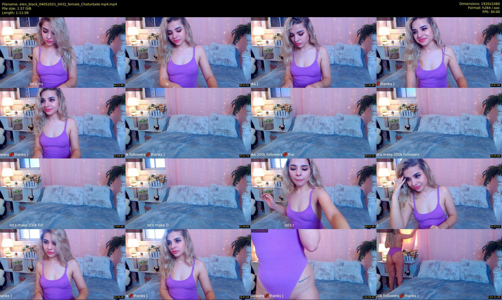 elen_black — 72 minute Chaturbate female cam show recording, 1080p, May 4, 2021