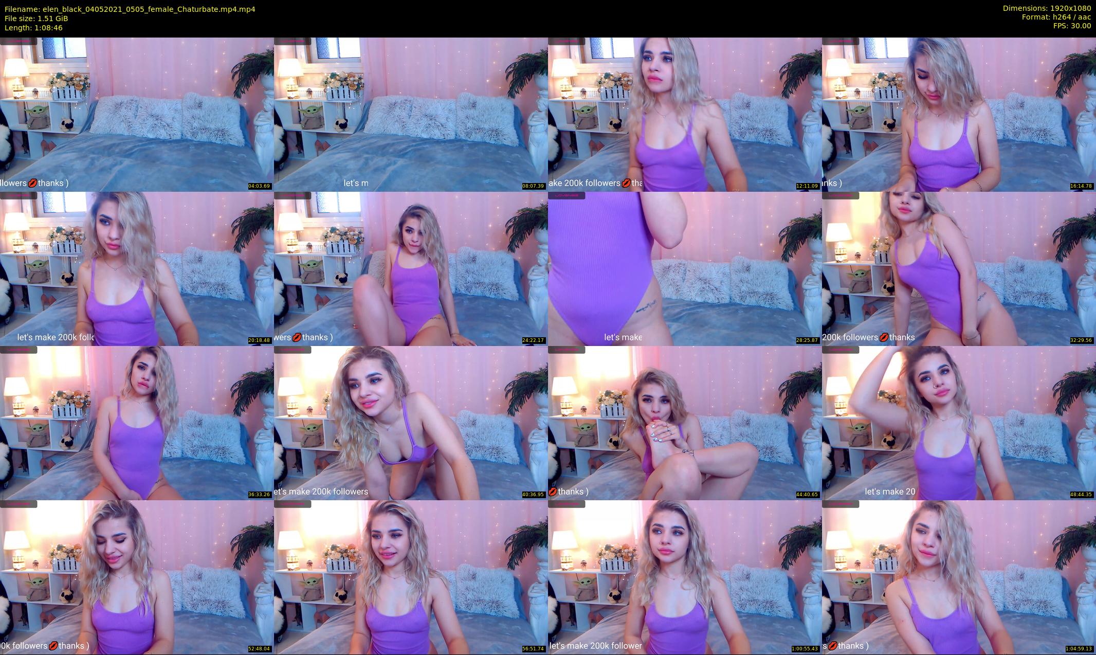 elen_black — 69 minute Chaturbate female cam show recording, 1080p, May 4, 2021