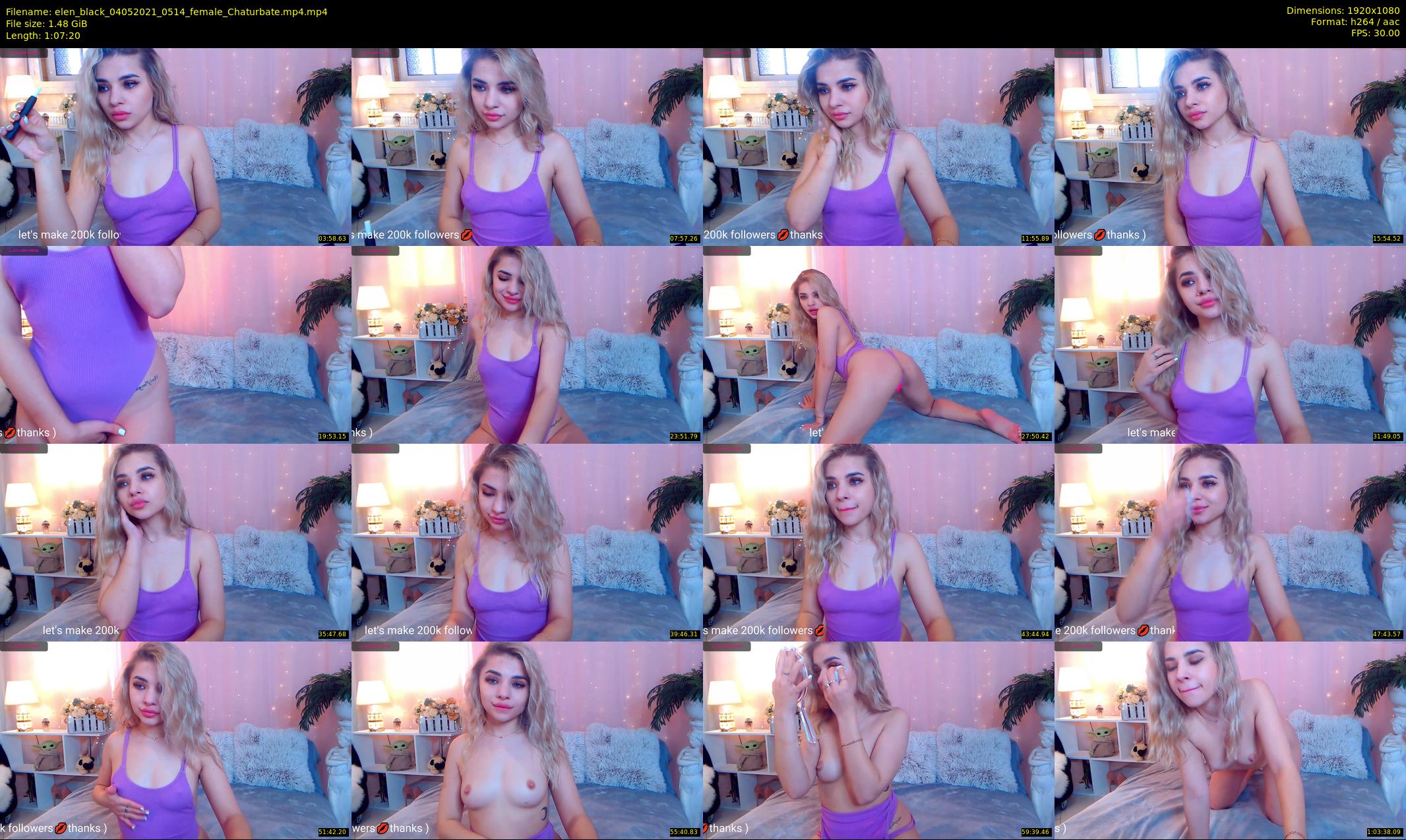 elen_black — 68 minute Chaturbate female cam show recording, 1080p, May 4, 2021
