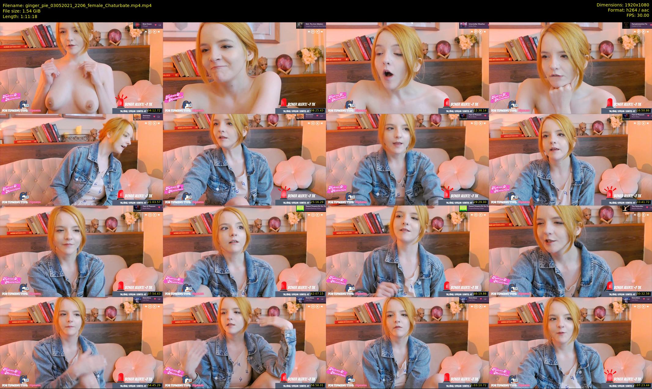 ginger_pie — 72 minute Chaturbate female cam show recording, 1080p, May 3, 2021