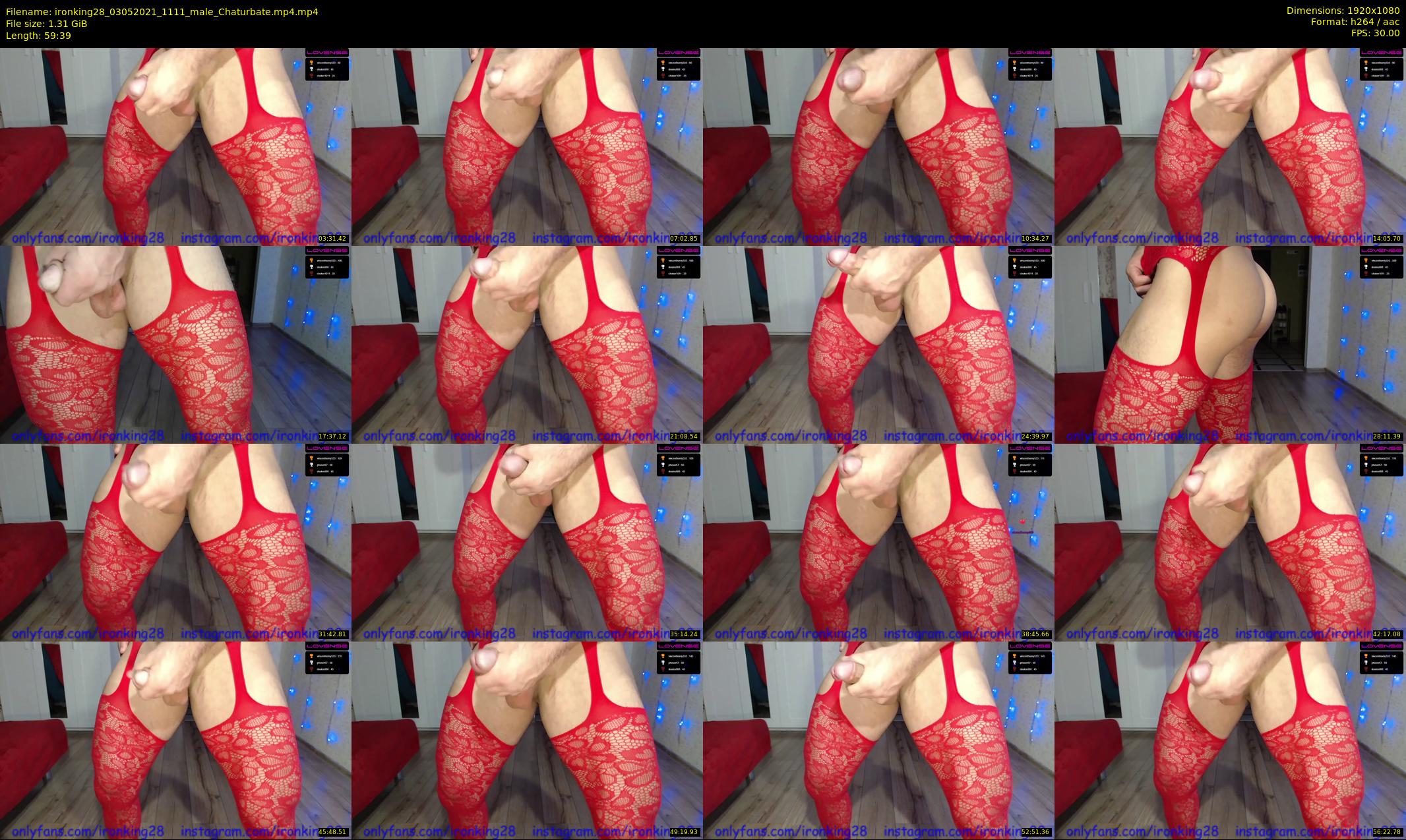 ironking28 — 60 minute Chaturbate male cam show recording, 1080p, May 3, 2021
