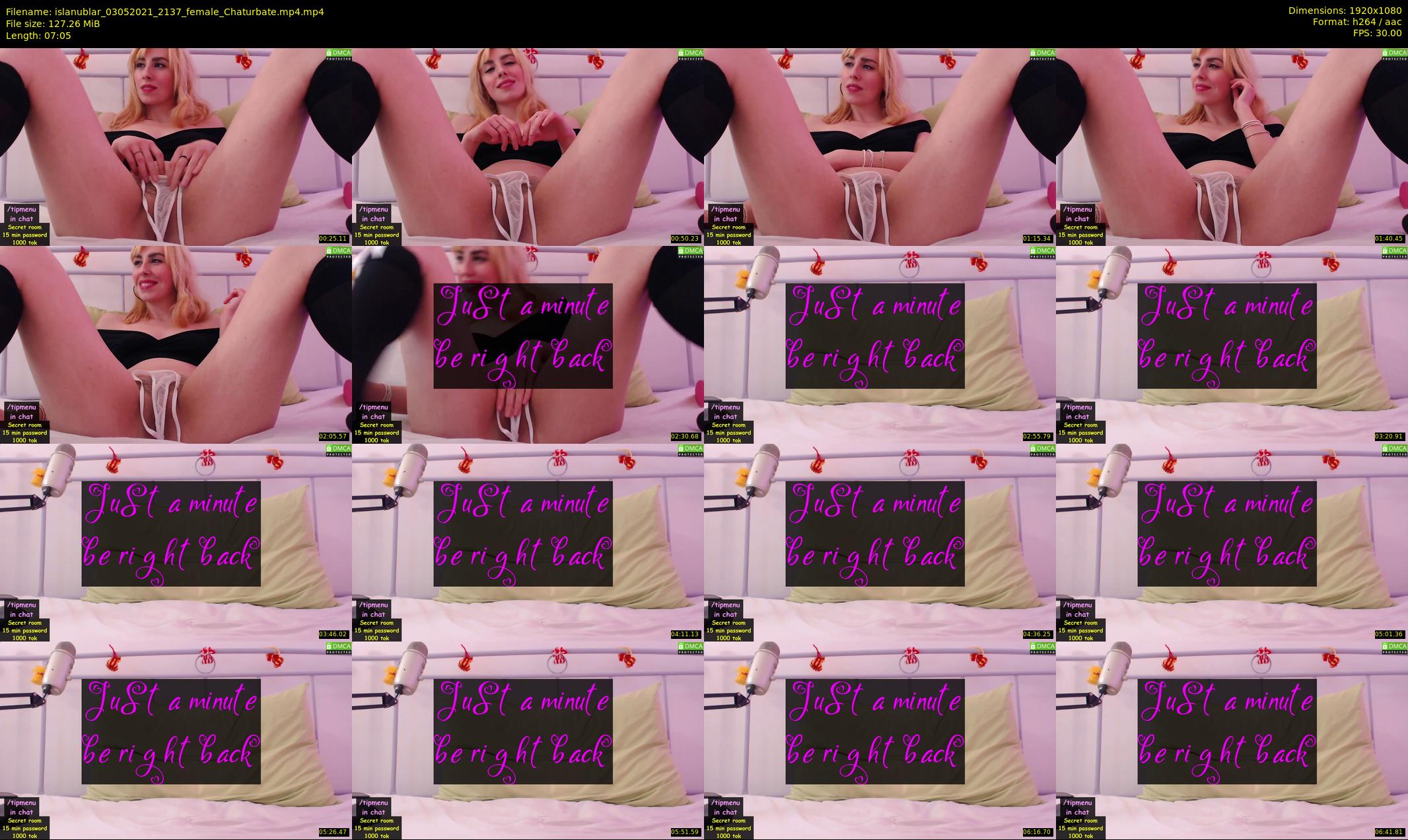 islanublar — 8 minute Chaturbate female cam show recording, 1080p, May 3, 2021