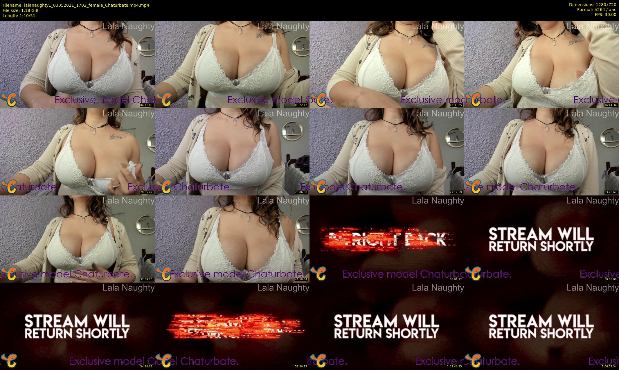 lalanaughty1 — 71 minute Chaturbate female cam show recording, 720p, May 3, 2021