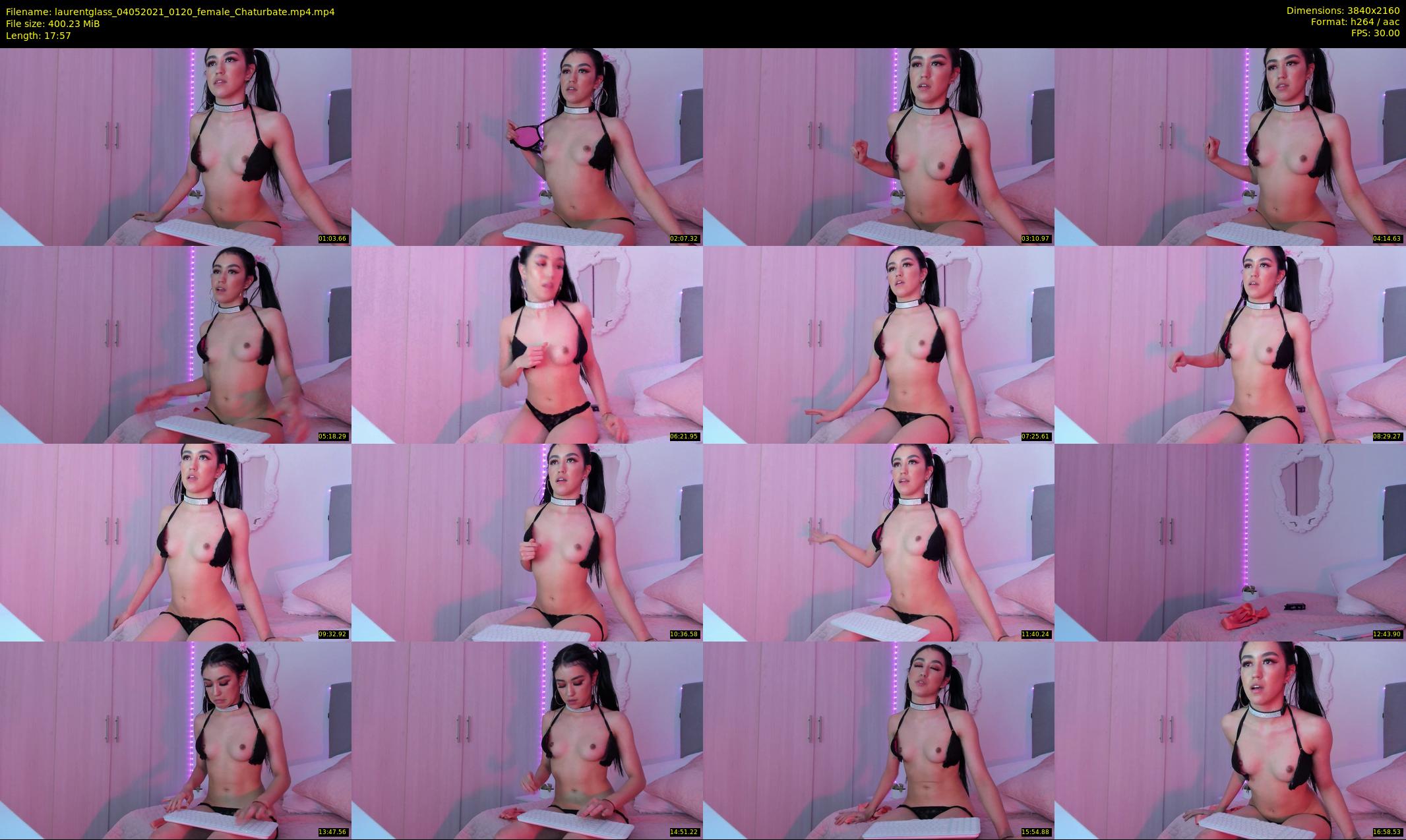 laurentglass — 18 minute Chaturbate female cam show recording, 4K, May 4, 2021