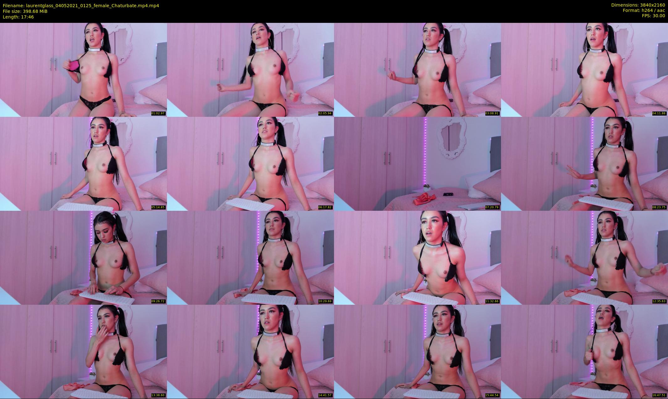 laurentglass — 18 minute Chaturbate female cam show recording, 4K, May 4, 2021
