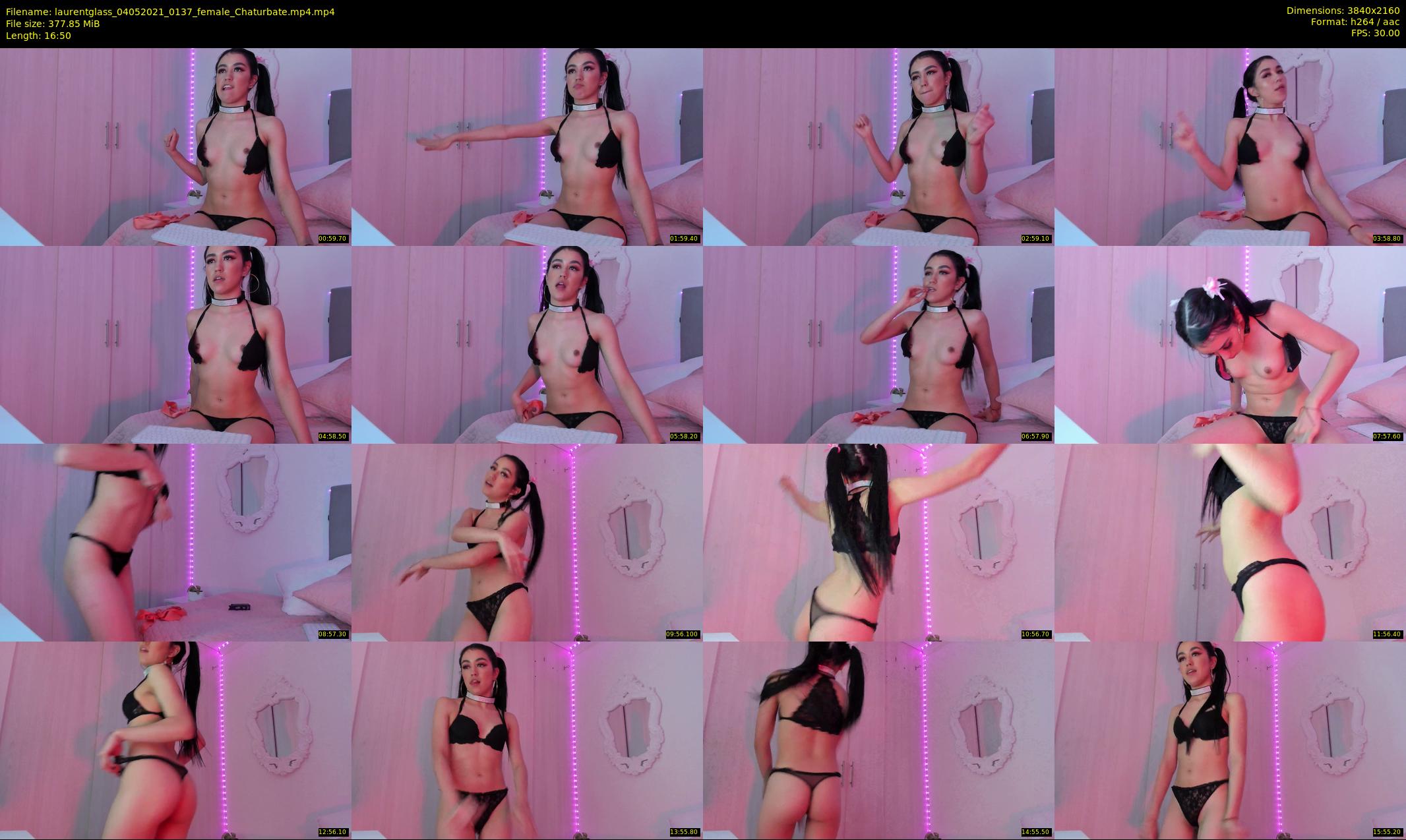 laurentglass — 17 minute Chaturbate female cam show recording, 4K, May 4, 2021