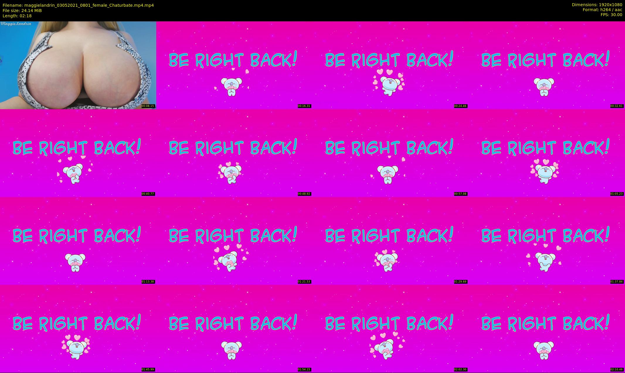 maggielandrin — 3 minute Chaturbate female cam show recording, 1080p, May 3, 2021