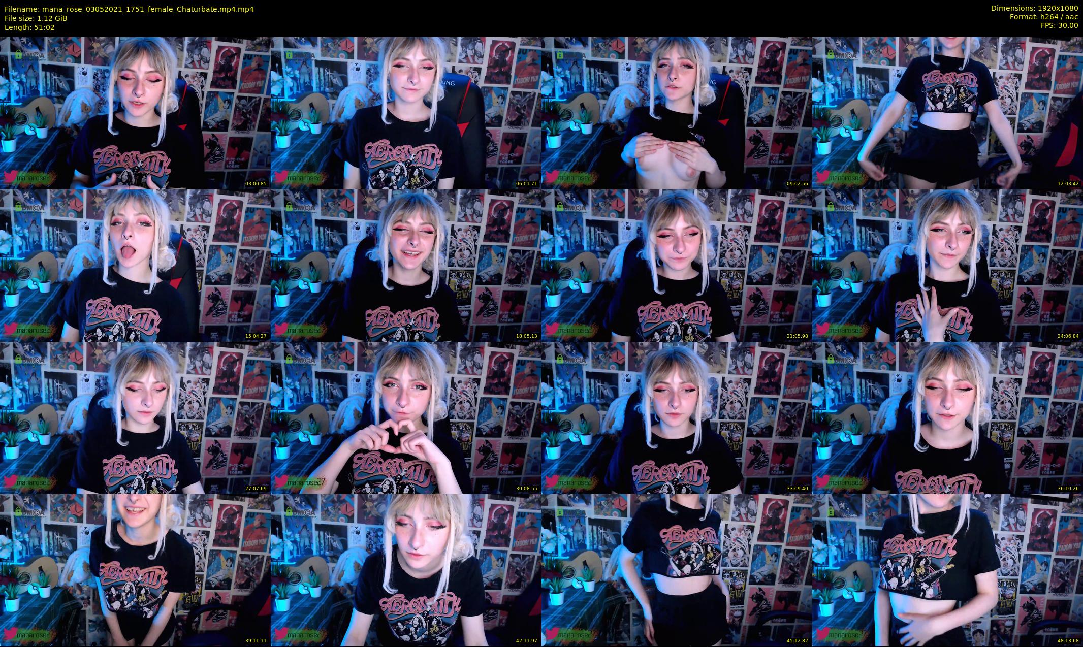 mana_rose — 52 minute Chaturbate female cam show recording, 1080p, May 3, 2021