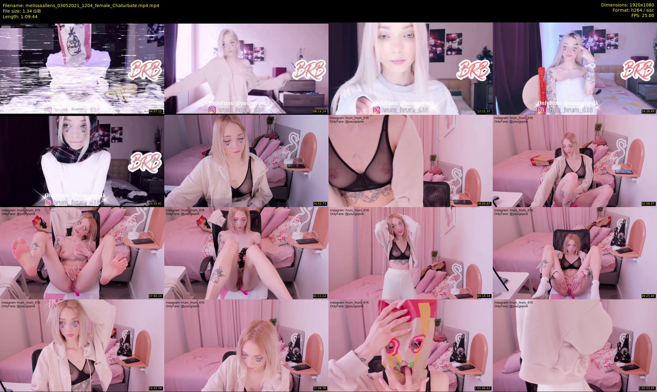 melissaallens — 70 minute Chaturbate female cam show recording, 1080p, May 3, 2021