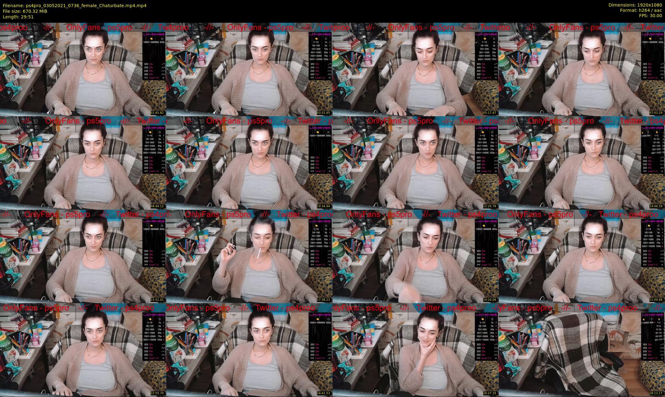 ps4pro — 30 minute Chaturbate female cam show recording, 1080p, May 3, 2021