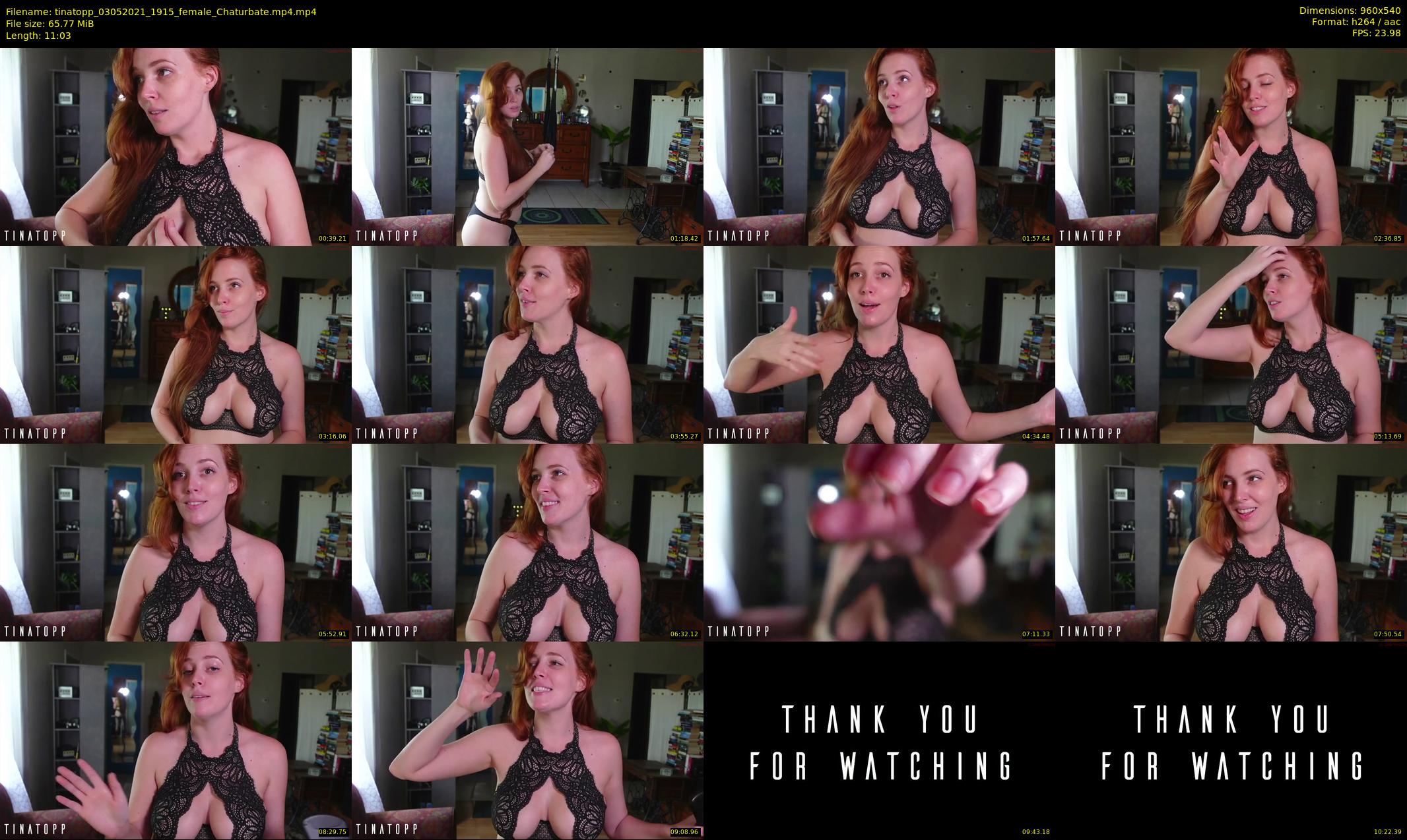 tinatopp — 12 minute Chaturbate female cam show recording, 480p, May 3, 2021