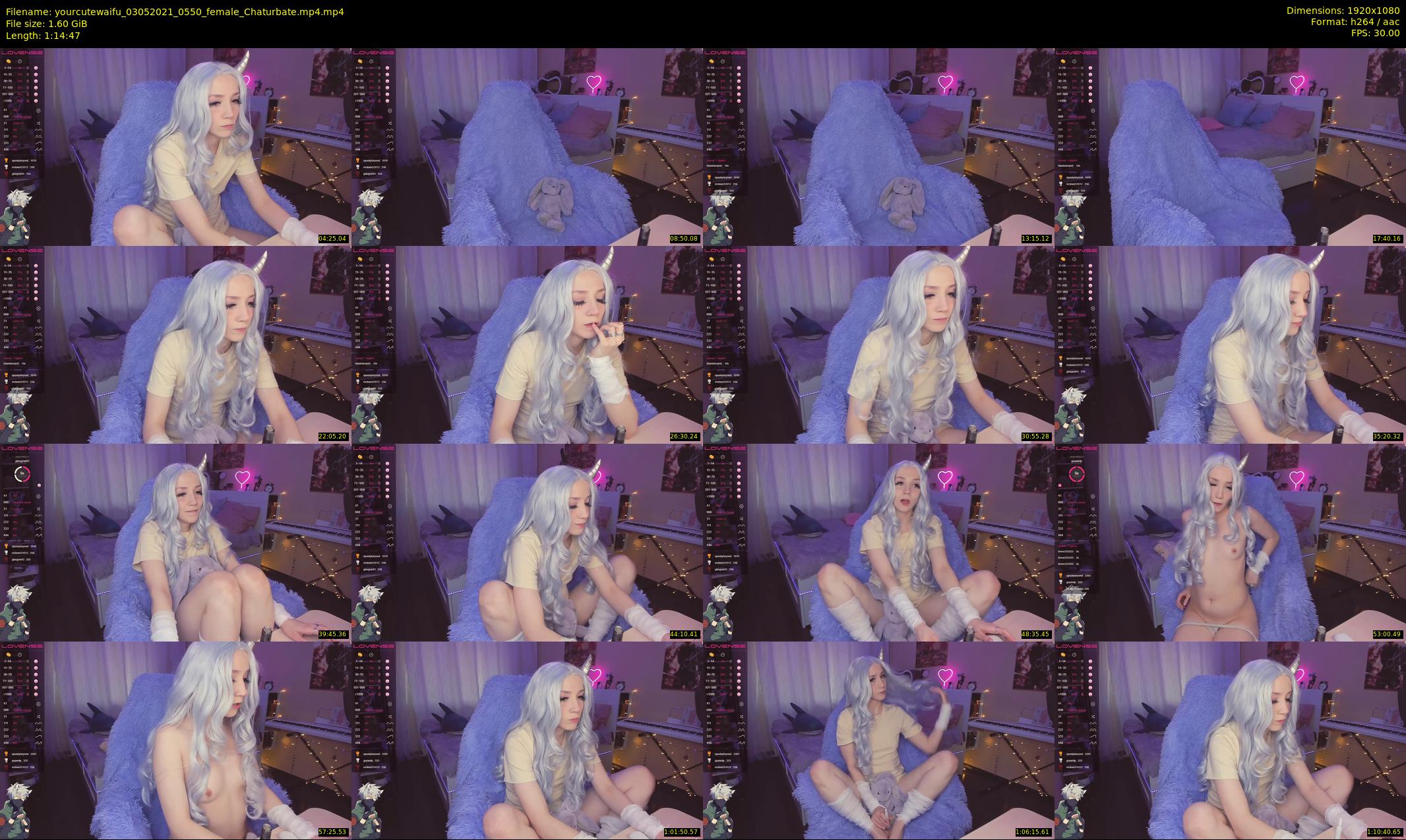 yourcutewaifu — 75 minute Chaturbate female cam show recording, 1080p, May 3, 2021