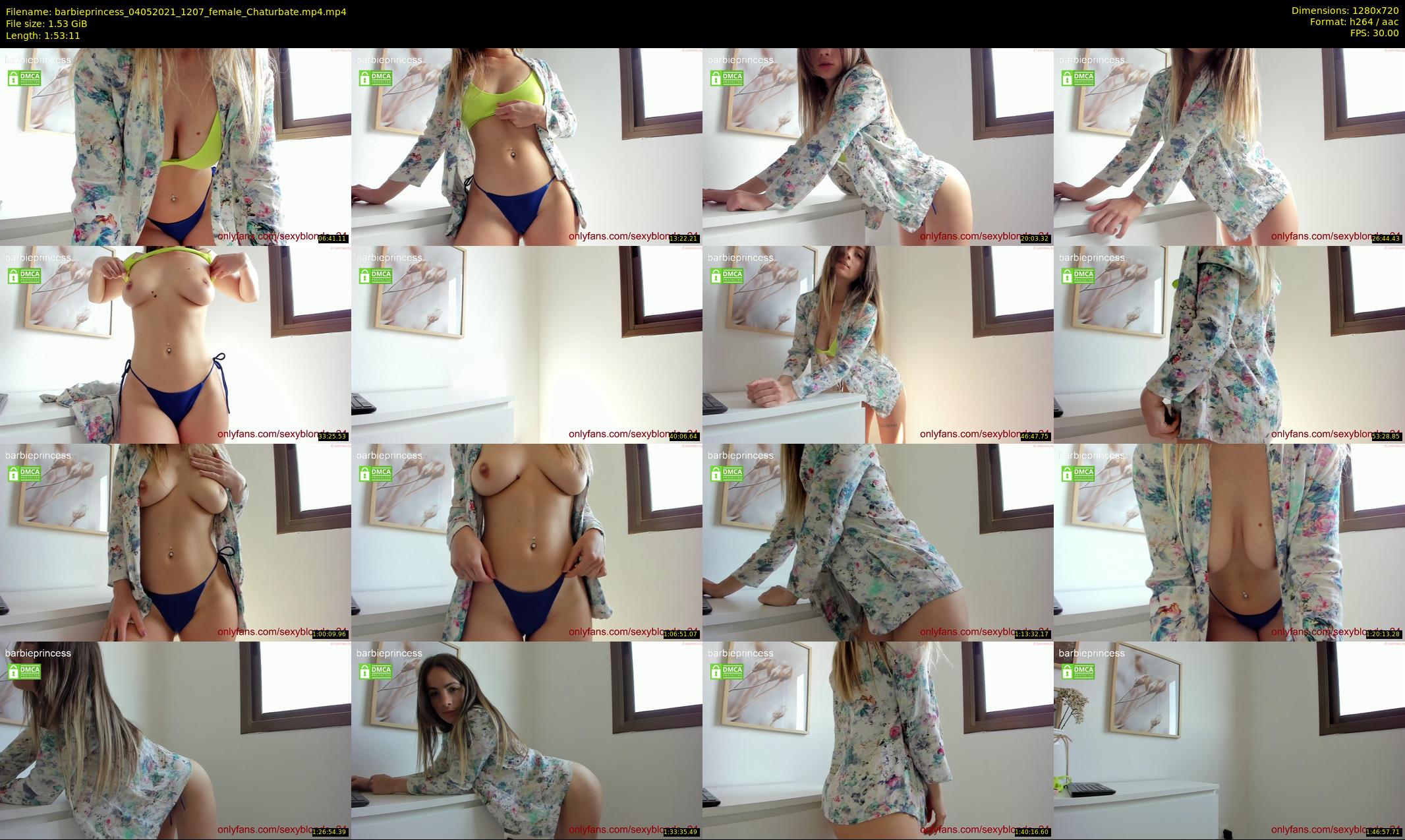 barbieprincess — 114 minute Chaturbate female cam show recording, 720p, May 4, 2021
