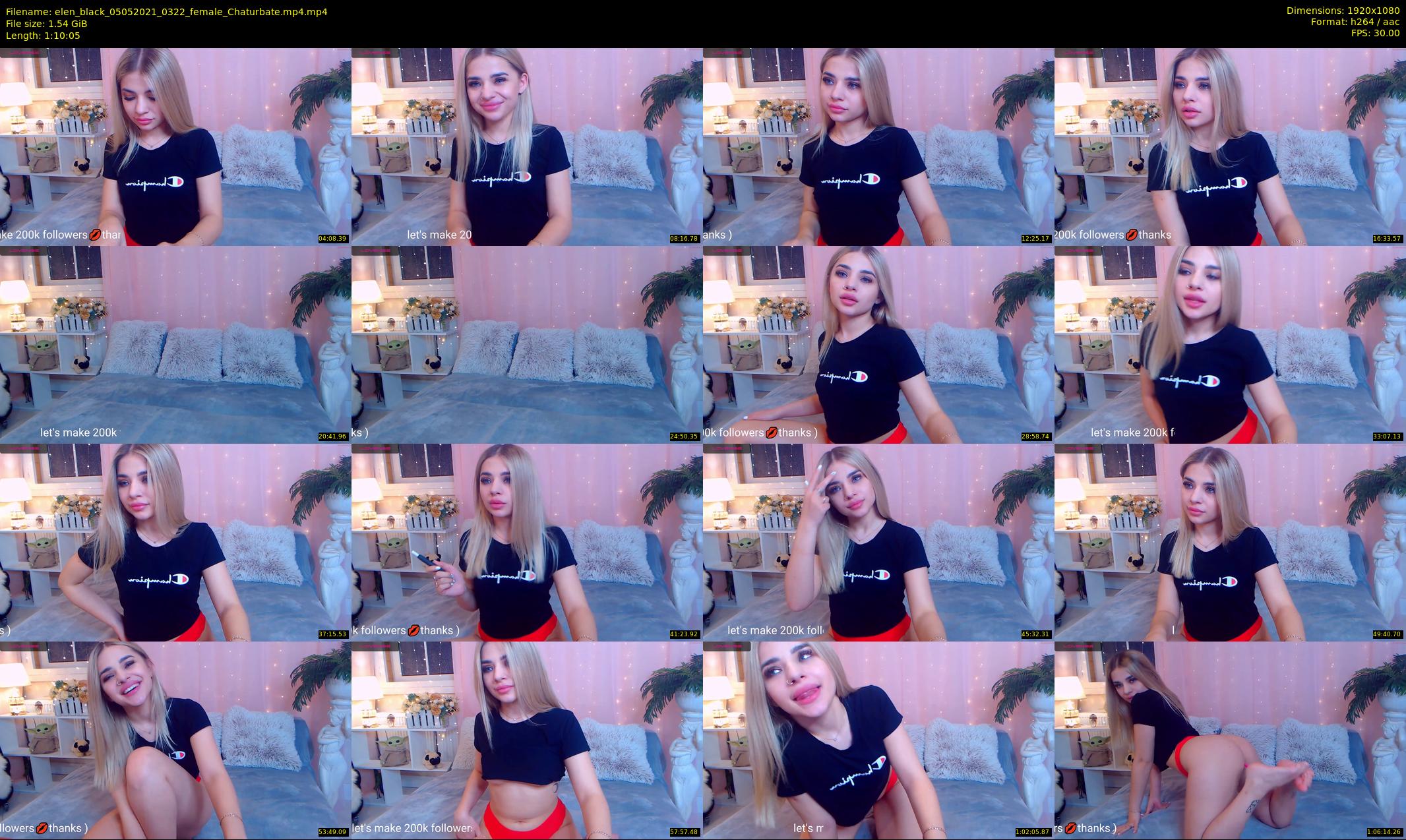 elen_black — 71 minute Chaturbate female cam show recording, 1080p, May 5, 2021