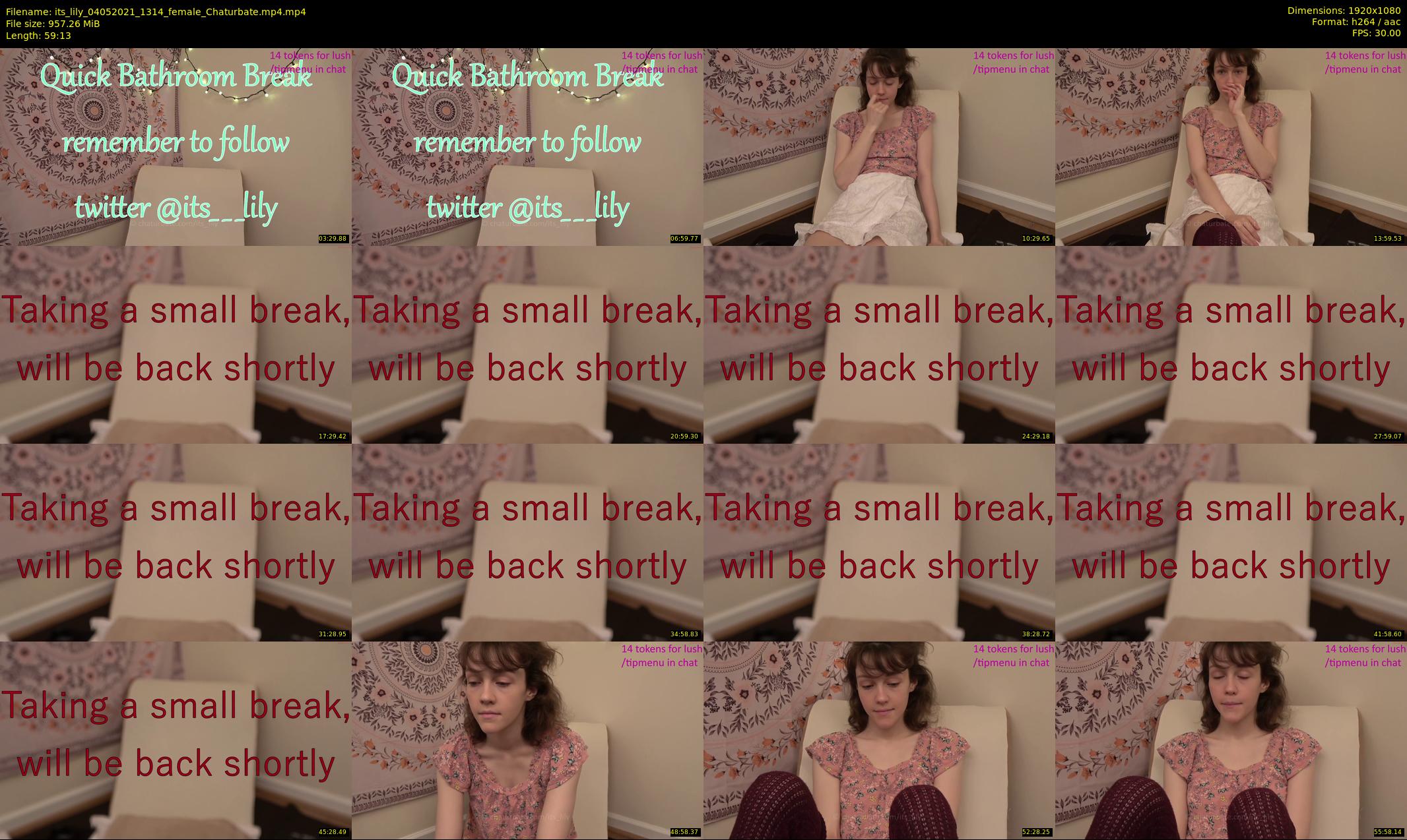 its_lily — 60 minute Chaturbate female cam show recording, 1080p, May 4, 2021