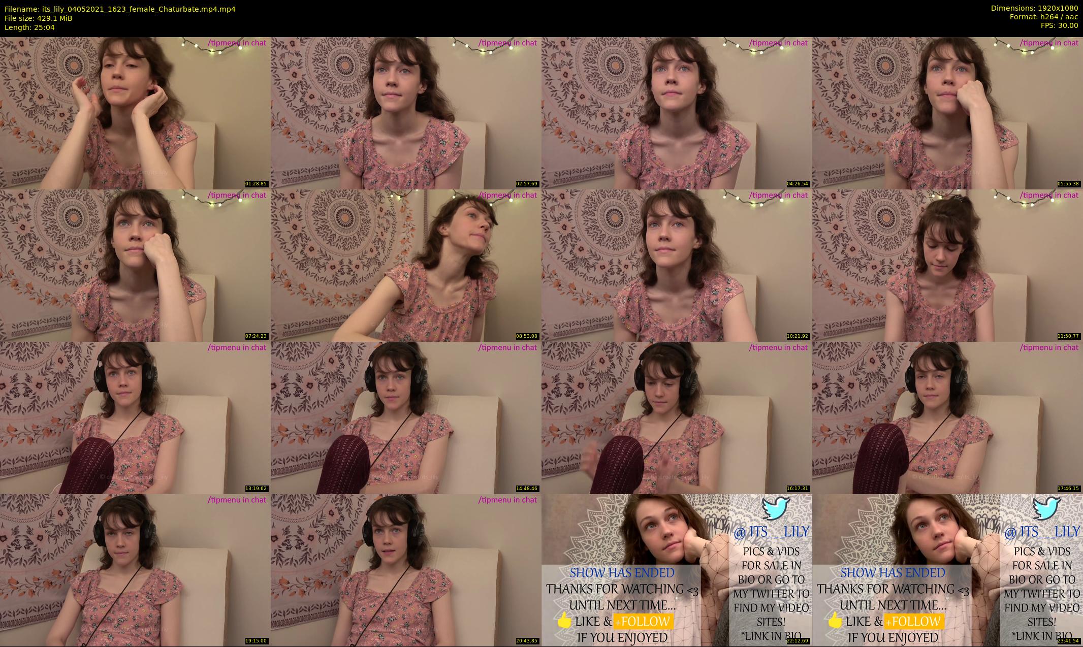 its_lily — 26 minute Chaturbate female cam show recording, 1080p, May 4, 2021