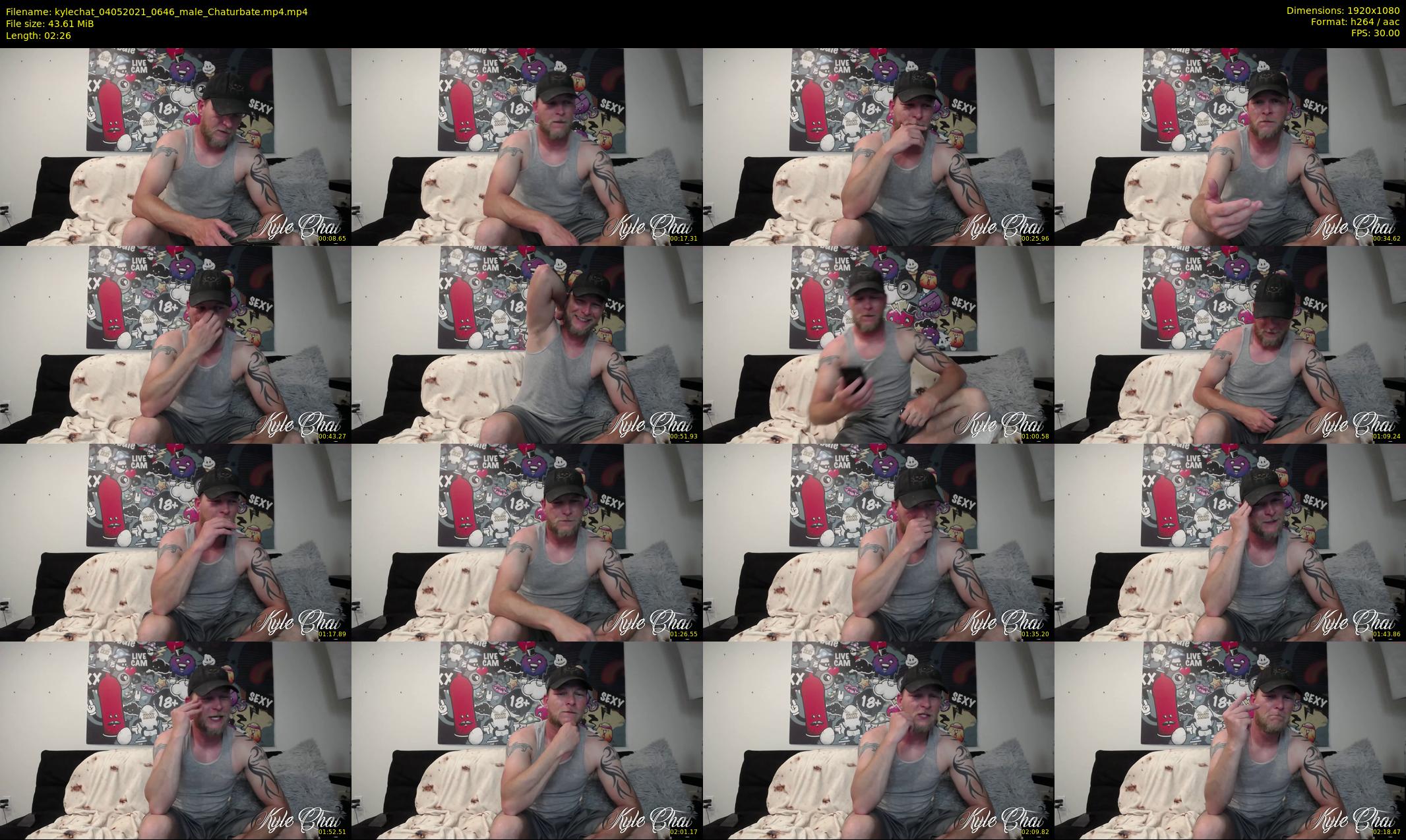 kylechat — 3 minute Chaturbate male cam show recording, 1080p, May 4, 2021