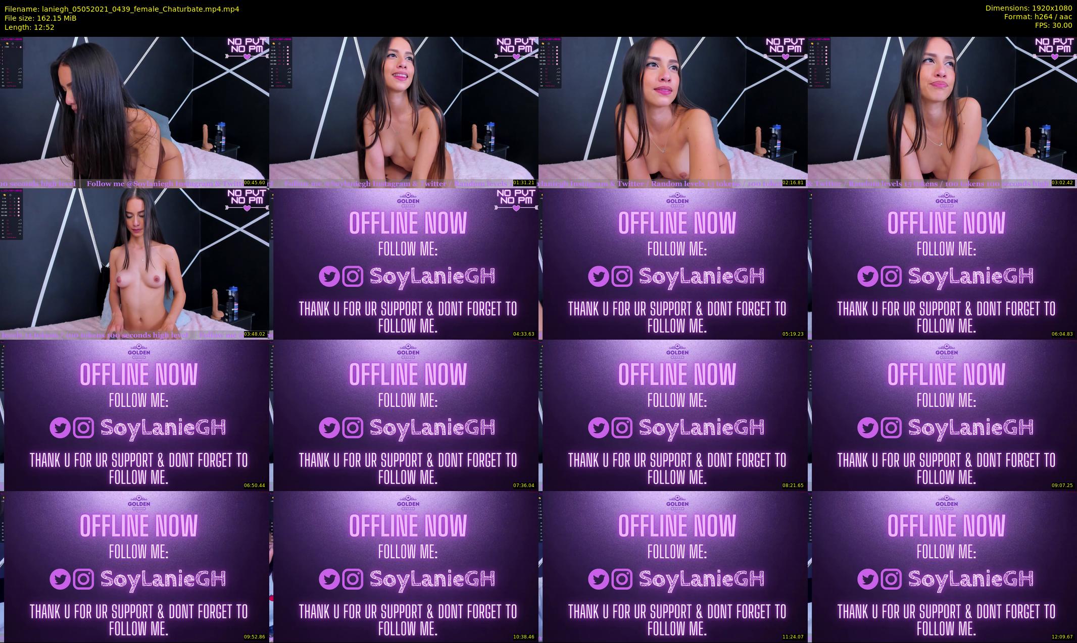 laniegh — 13 minute Chaturbate female cam show recording, 1080p, May 5, 2021
