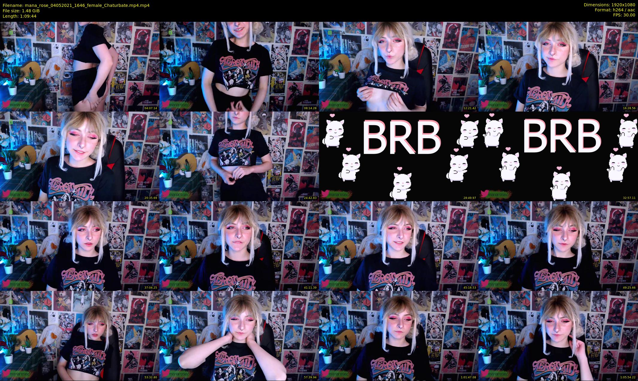 mana_rose — 70 minute Chaturbate female cam show recording, 1080p, May 4, 2021