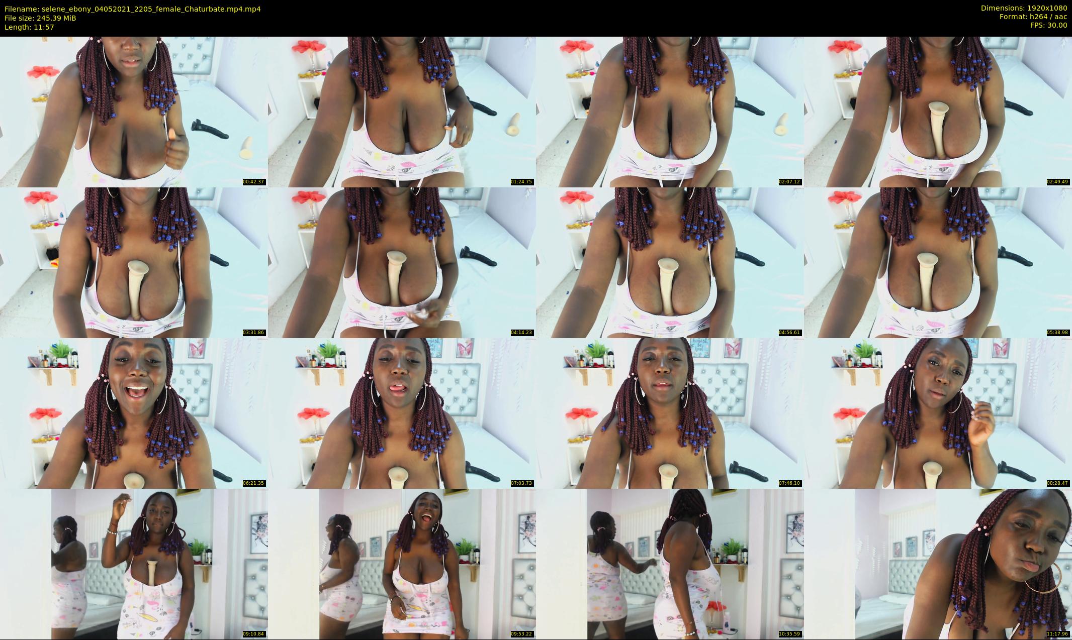 selene_ebony — 12 minute Chaturbate female cam show recording, 1080p, May 4, 2021