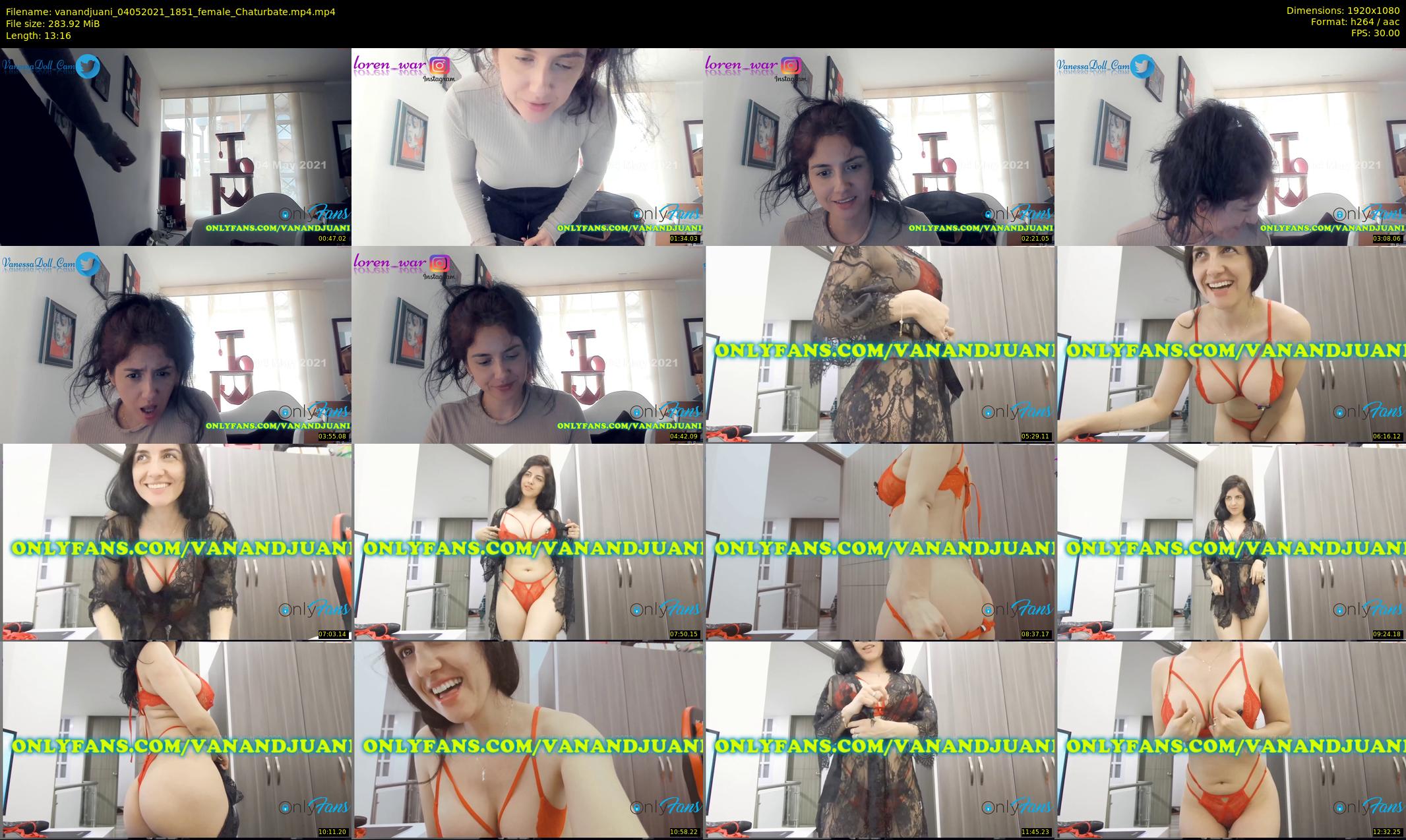 vanandjuani — 14 minute Chaturbate female cam show recording, 1080p, May 4, 2021
