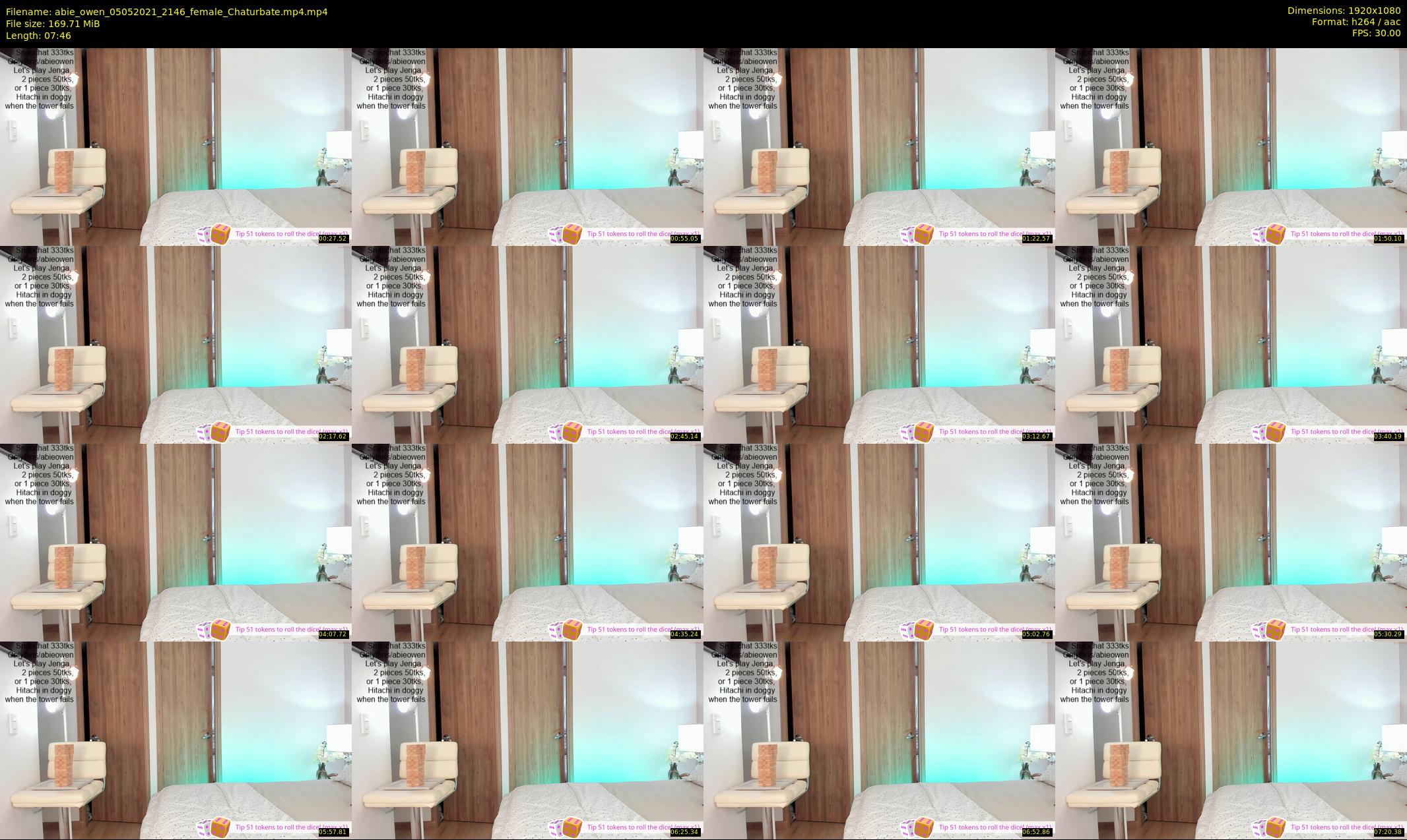 abie_owen — 8 minute Chaturbate female cam show recording, 1080p, May 5, 2021