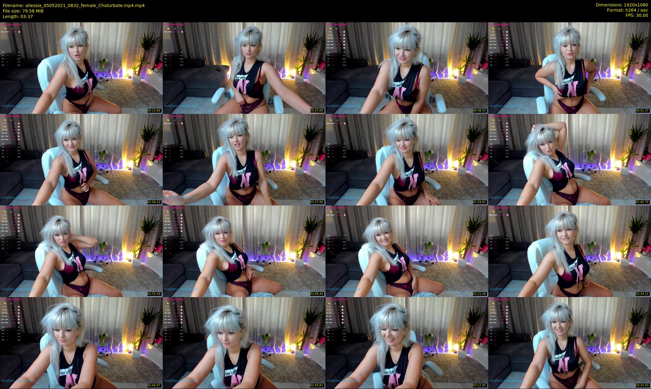 aliessia — 4 minute Chaturbate female cam show recording, 1080p, May 5, 2021
