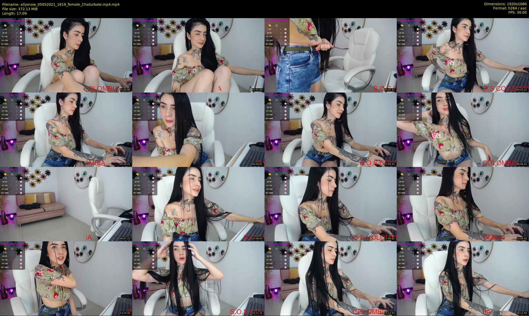 allysnow — 18 minute Chaturbate female cam show recording, 1080p, May 5, 2021