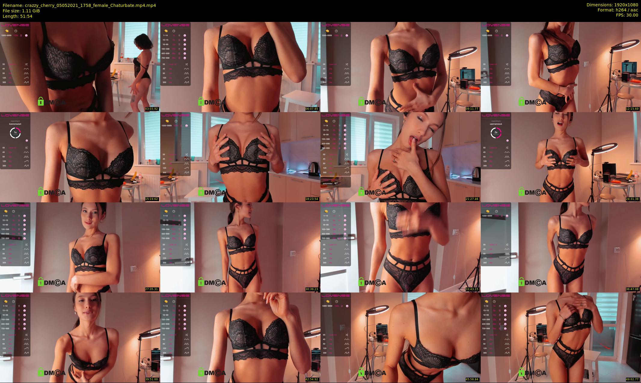 crazzy_cherry — 52 minute Chaturbate female cam show recording, 1080p, May 5, 2021