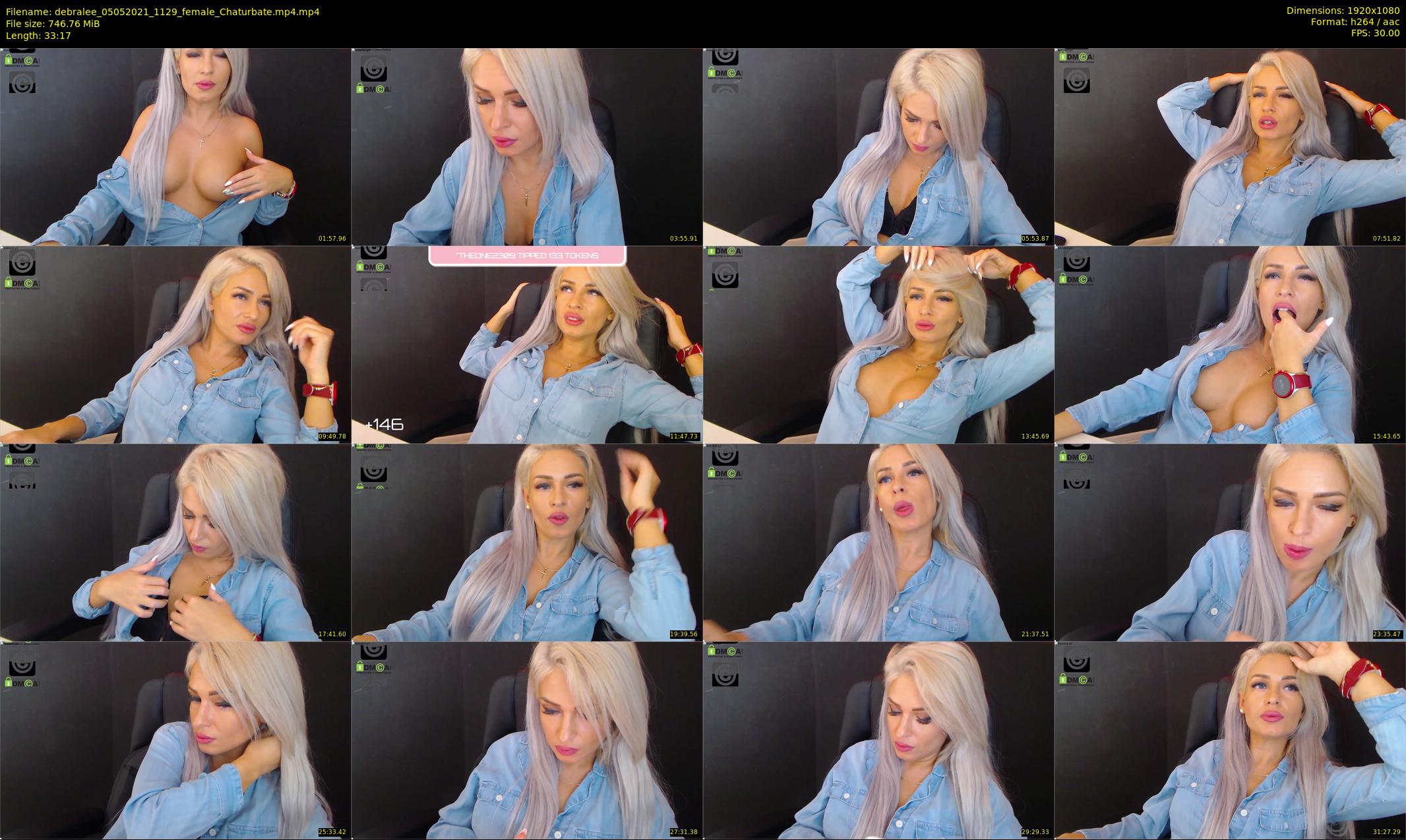 debralee — 34 minute Chaturbate female cam show recording, 1080p, May 5, 2021