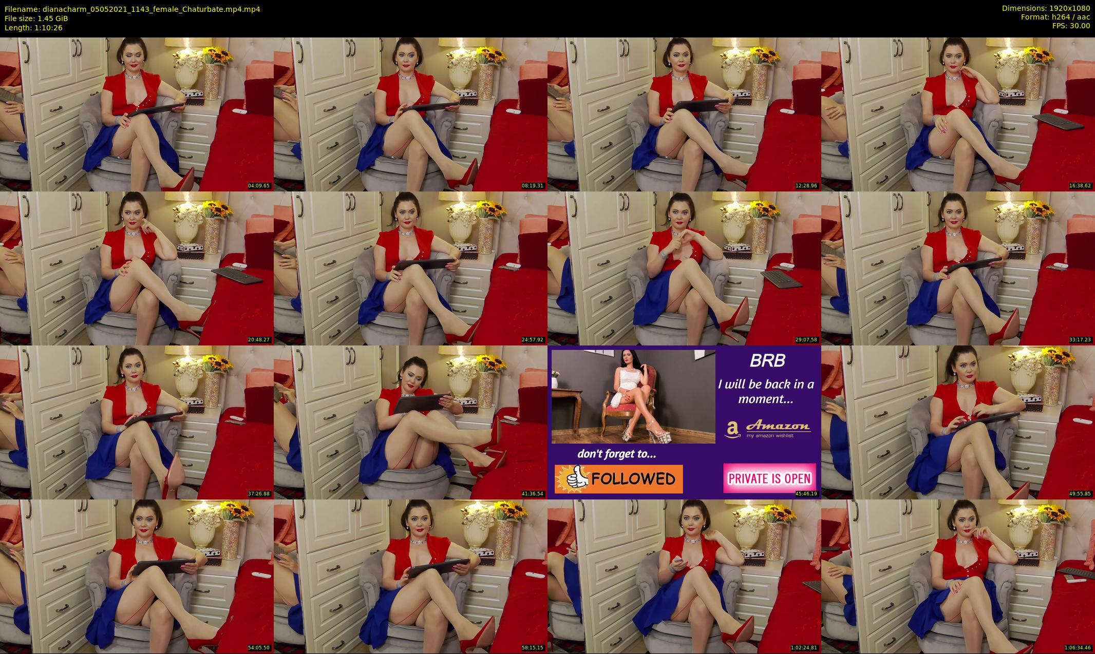 dianacharm — 71 minute Chaturbate female cam show recording, 1080p, May 5, 2021