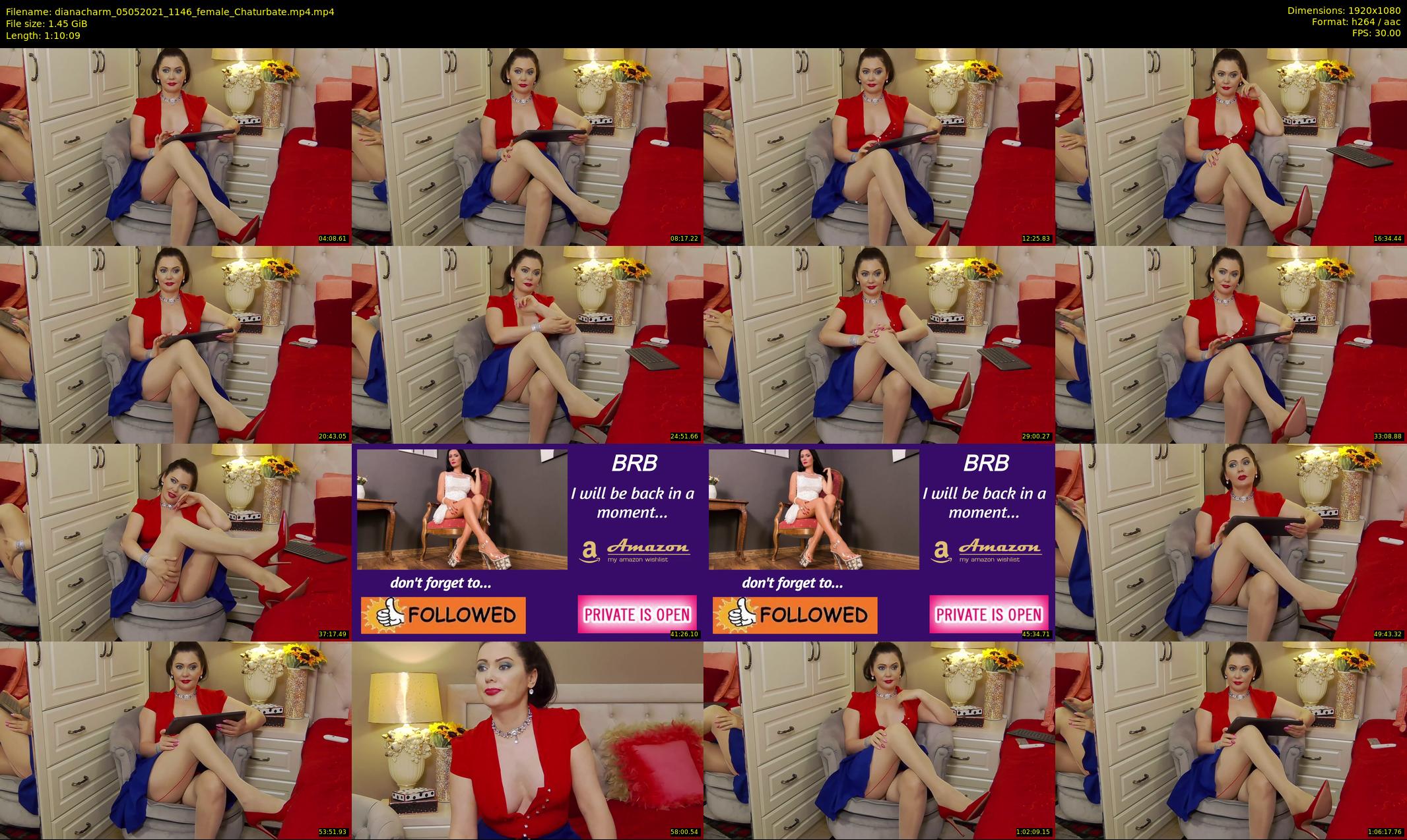dianacharm — 71 minute Chaturbate female cam show recording, 1080p, May 5, 2021