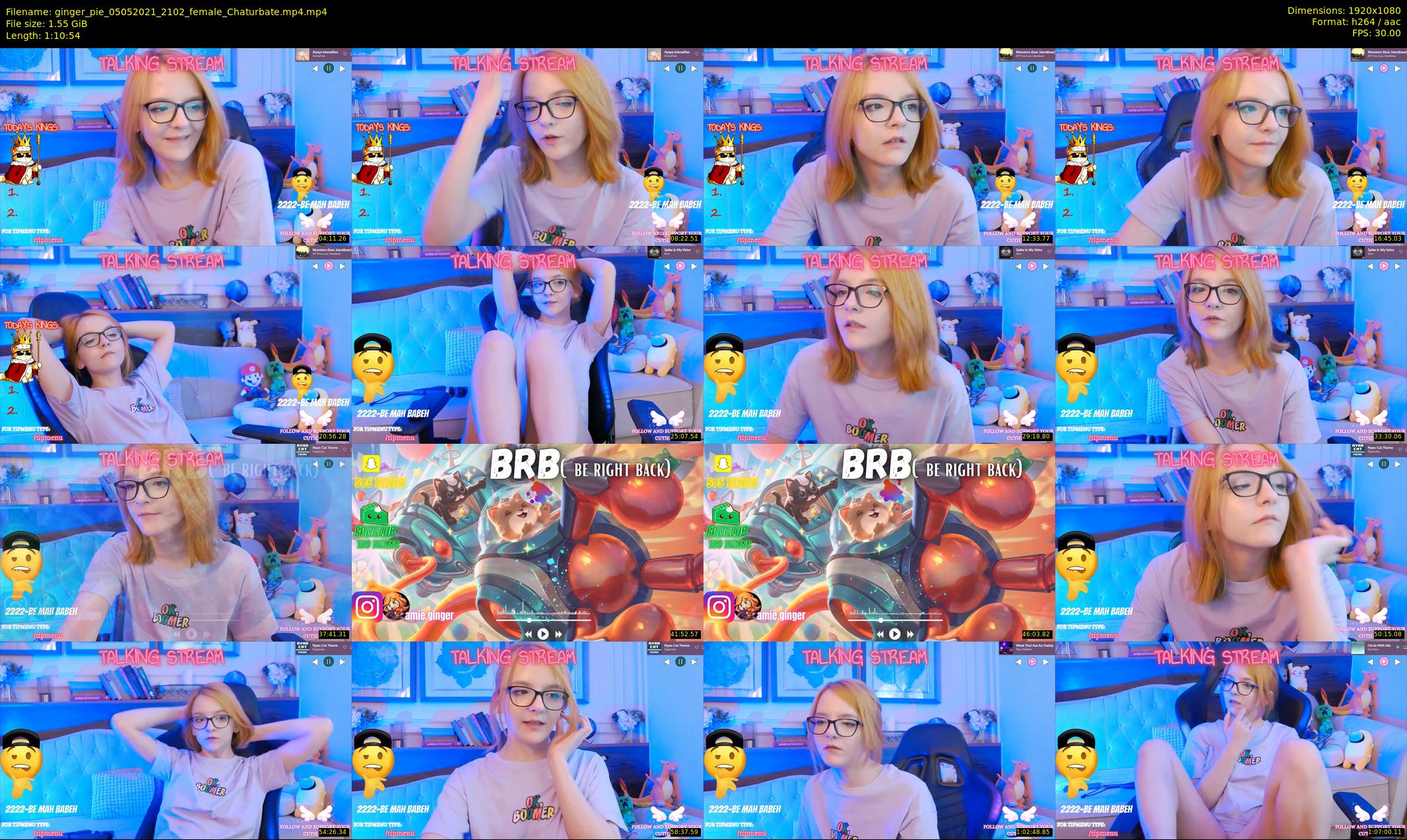 ginger_pie — 71 minute Chaturbate female cam show recording, 1080p, May 5, 2021