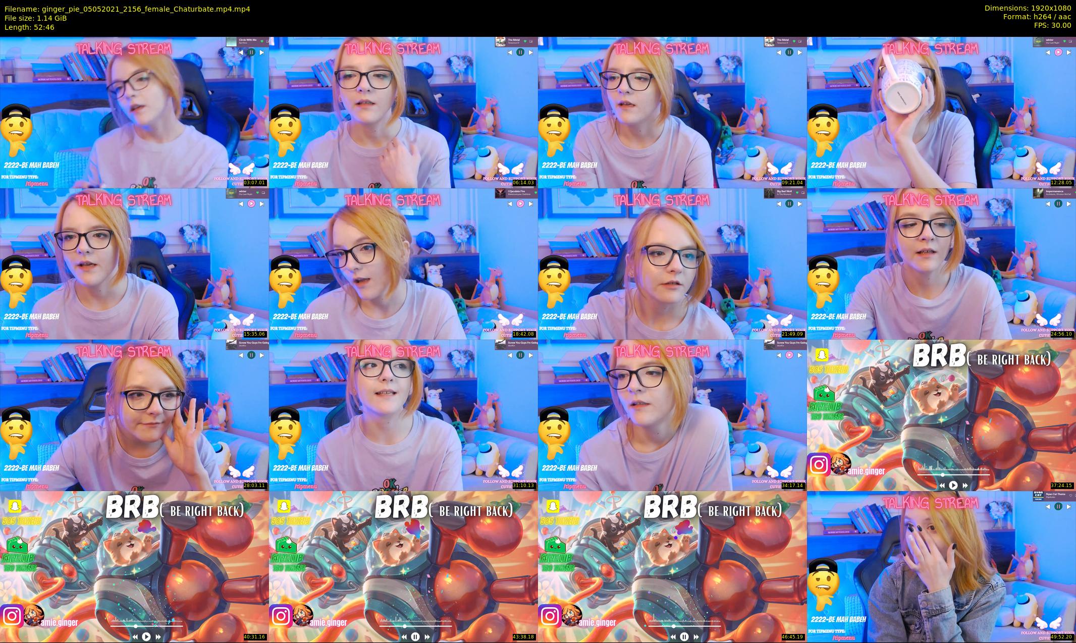ginger_pie — 53 minute Chaturbate female cam show recording, 1080p, May 5, 2021