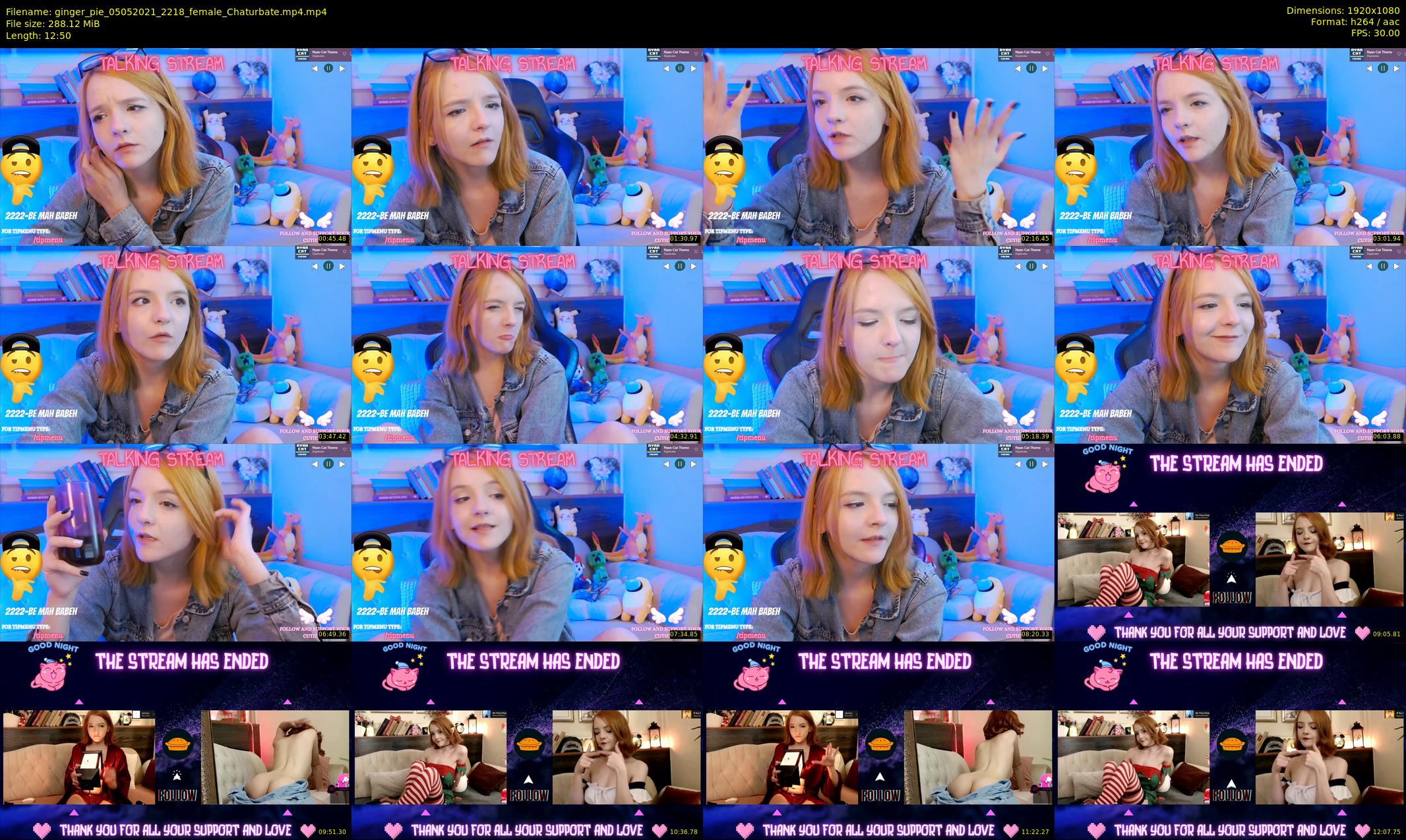 ginger_pie — 13 minute Chaturbate female cam show recording, 1080p, May 5, 2021