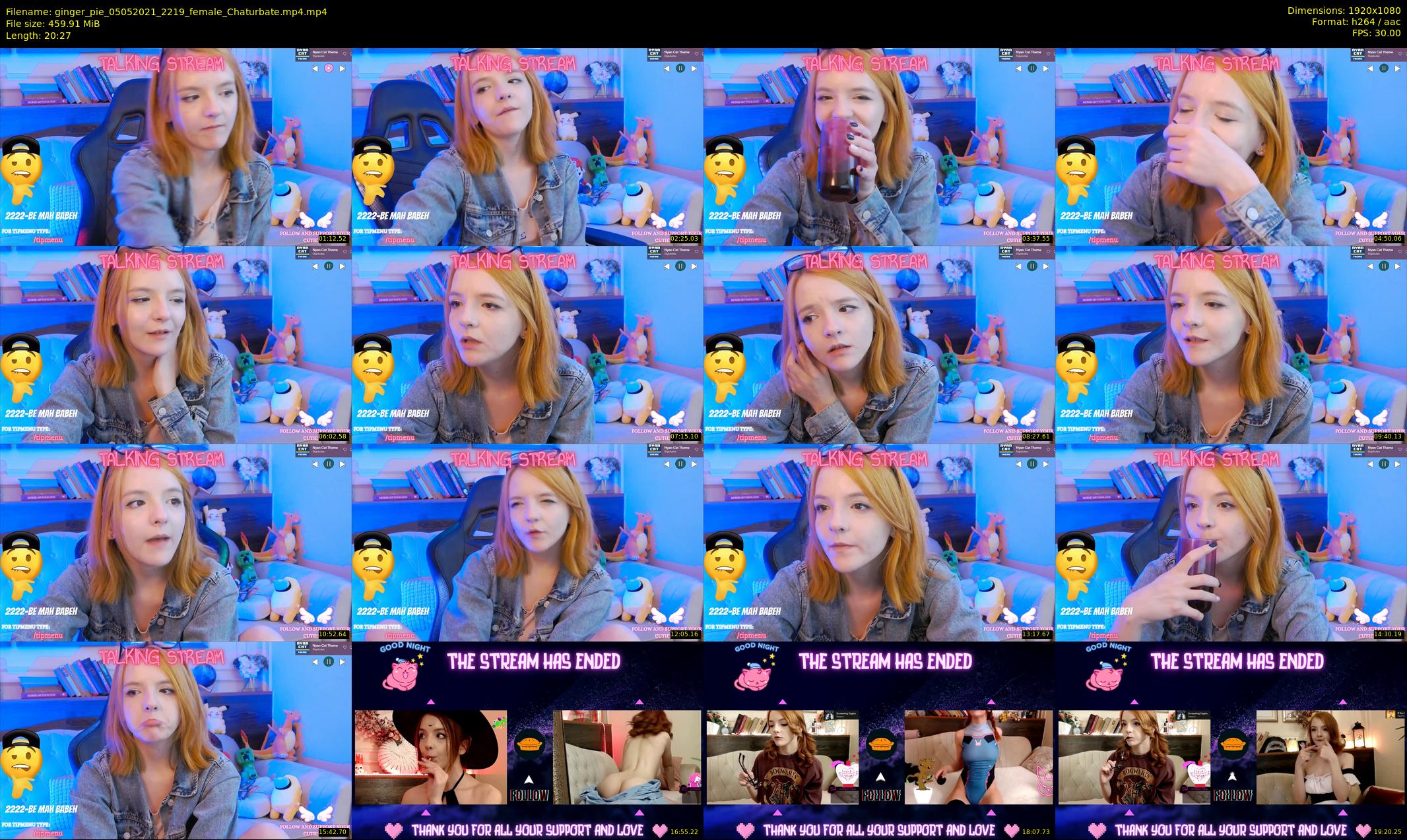 ginger_pie — 21 minute Chaturbate female cam show recording, 1080p, May 5, 2021