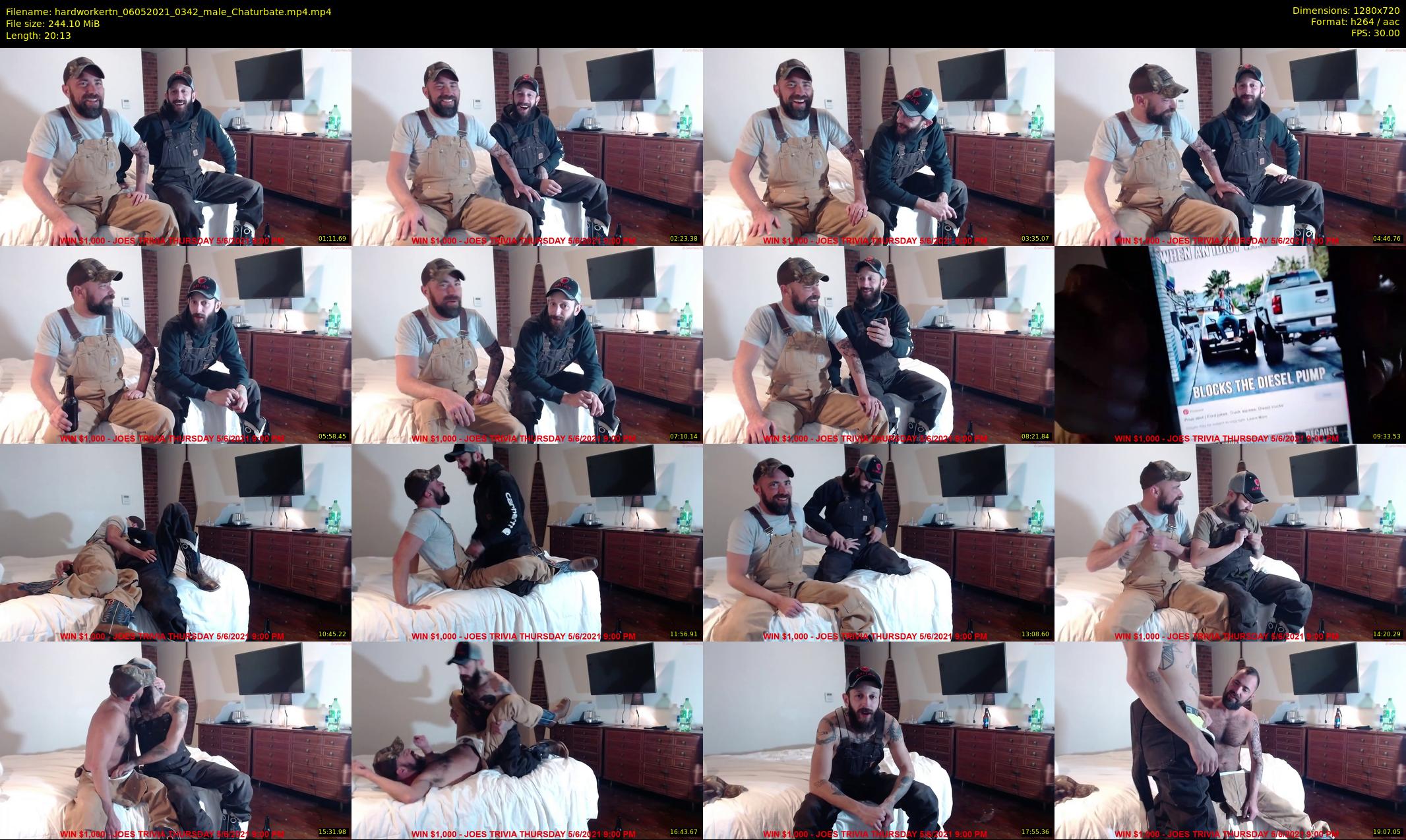 hardworkertn — 21 minute Chaturbate male cam show recording, 720p, May 6, 2021