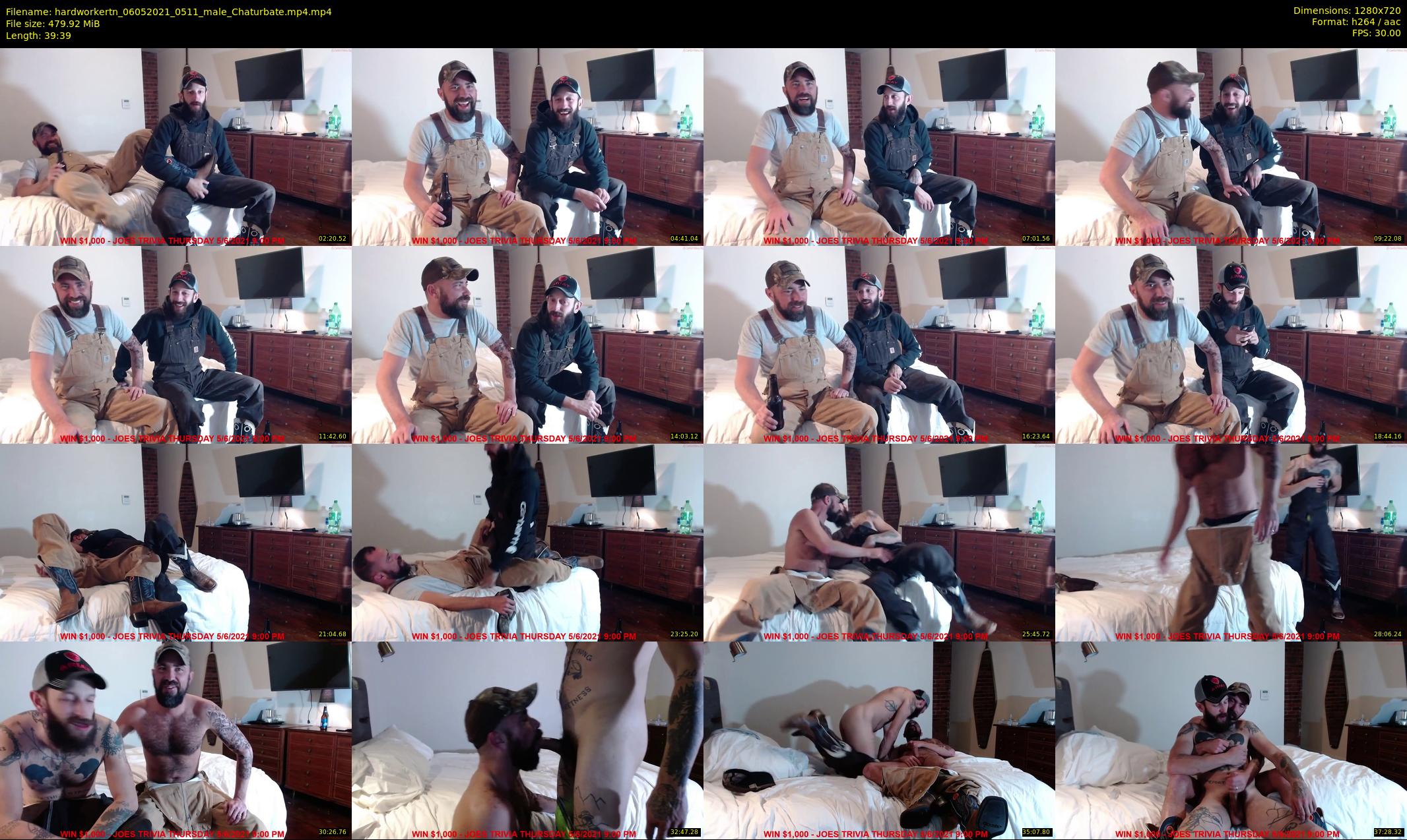 hardworkertn — 40 minute Chaturbate male cam show recording, 720p, May 6, 2021