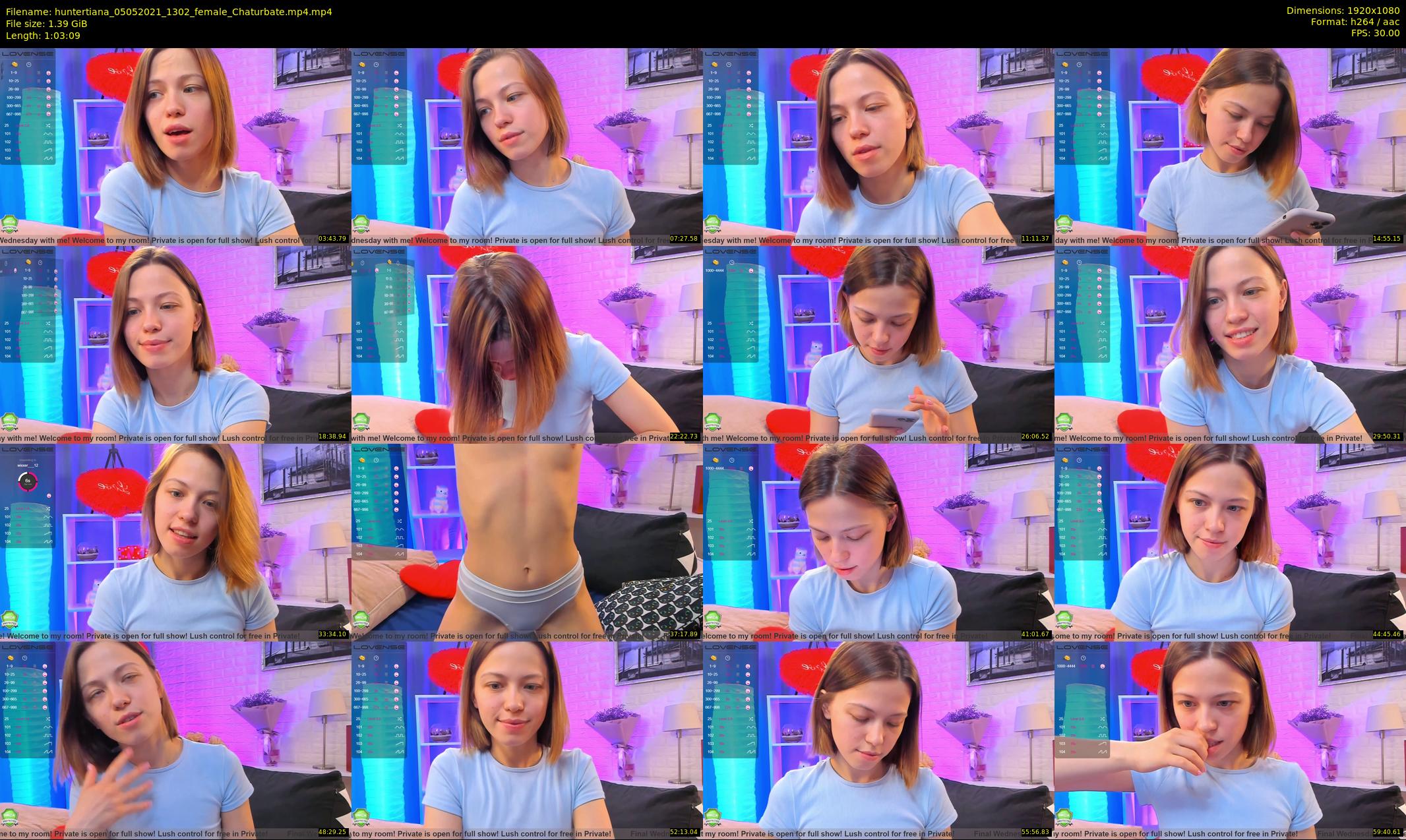 huntertiana — 64 minute Chaturbate female cam show recording, 1080p, May 5, 2021