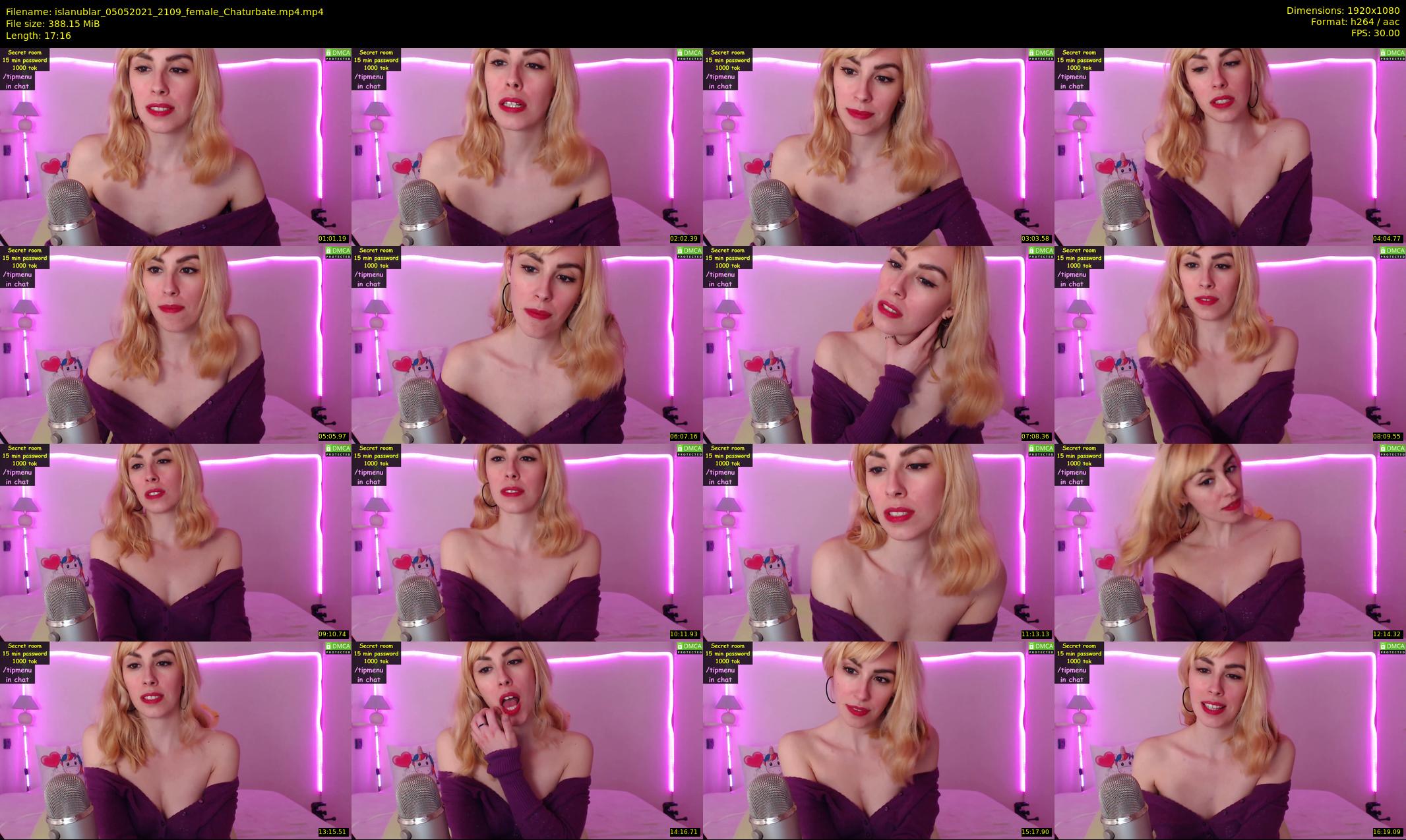 islanublar — 18 minute Chaturbate female cam show recording, 1080p, May 5, 2021