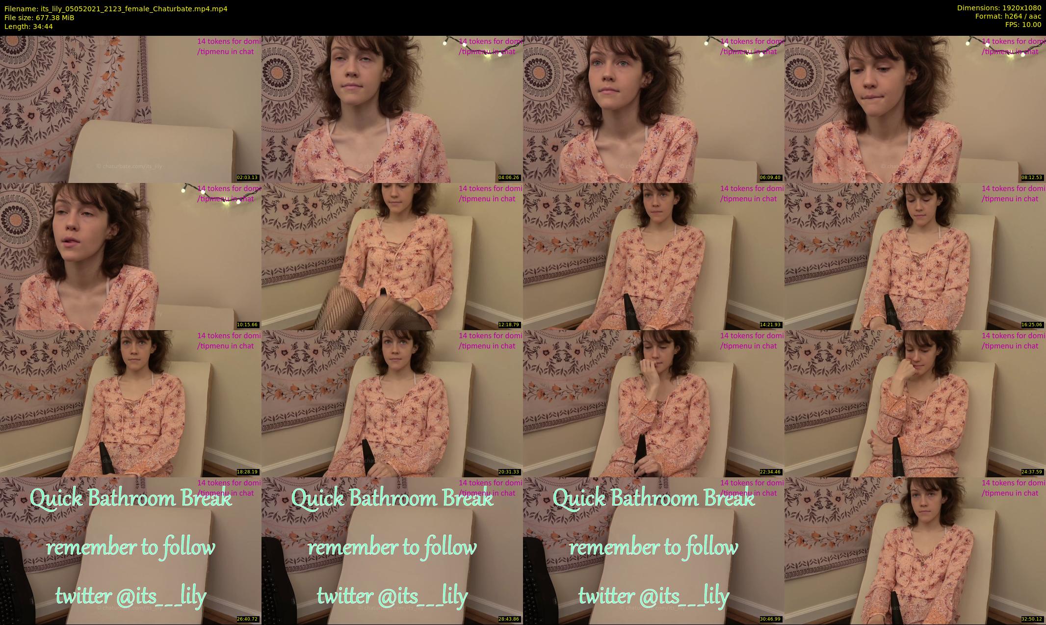 its_lily — 35 minute Chaturbate female cam show recording, 1080p, May 5, 2021