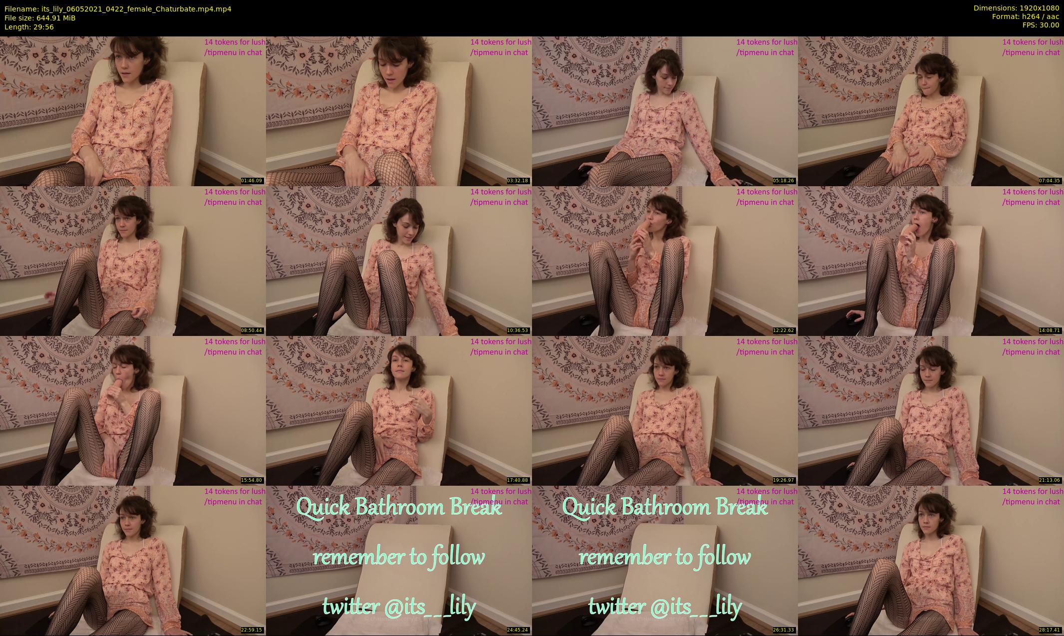 its_lily — 30 minute Chaturbate female cam show recording, 1080p, May 6, 2021