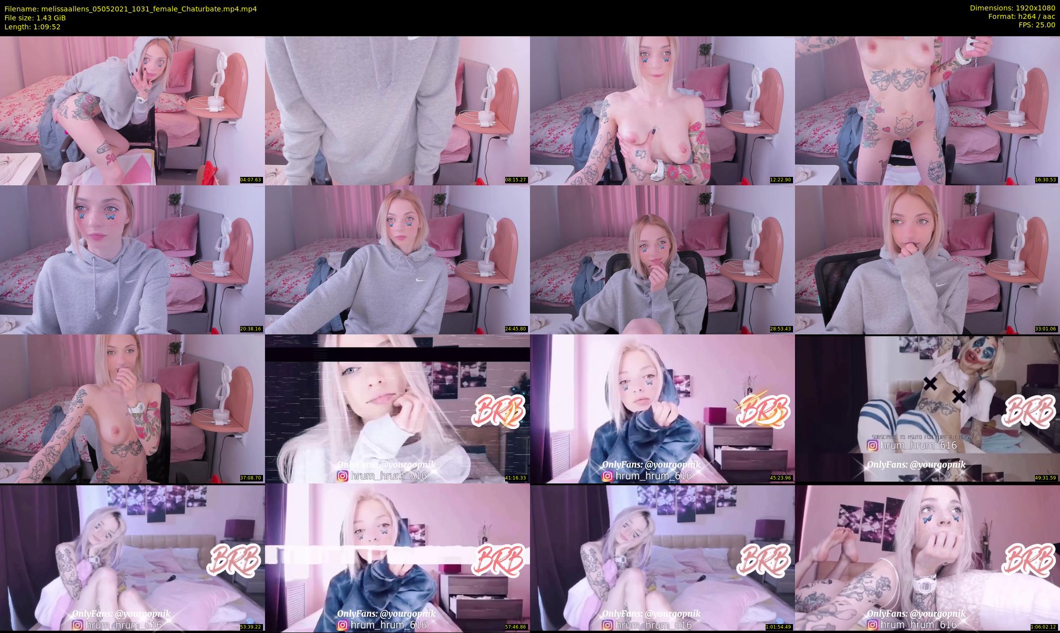 melissaallens — 70 minute Chaturbate female cam show recording, 1080p, May 5, 2021