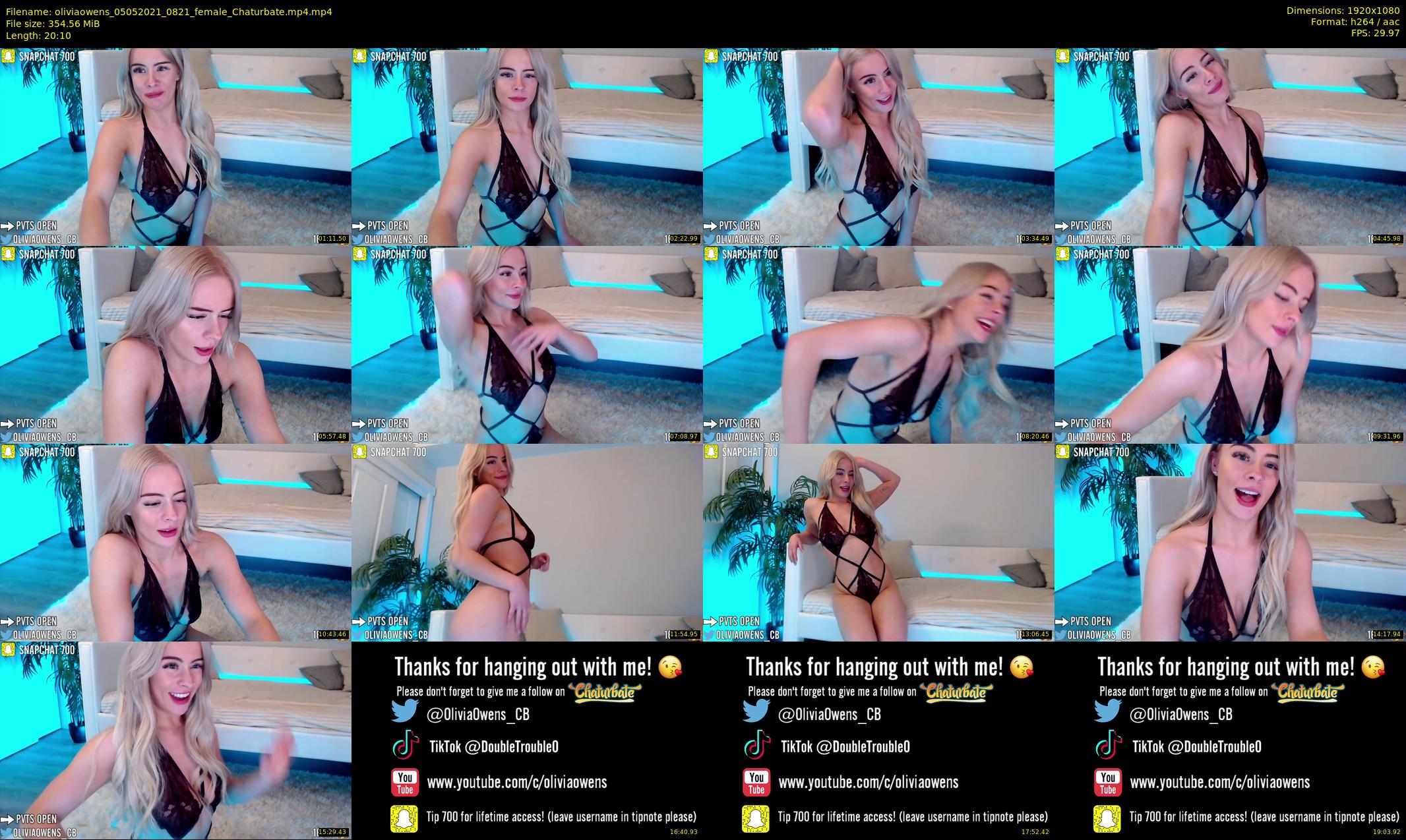oliviaowens — 21 minute Chaturbate female cam show recording, 1080p, May 5, 2021