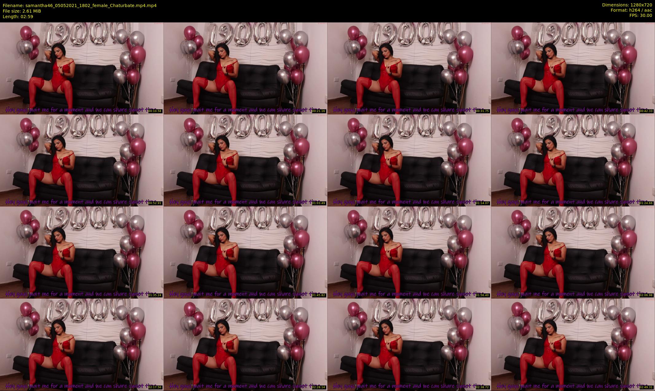 samantha46 — 3 minute Chaturbate female cam show recording, 720p, May 5, 2021